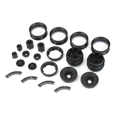 1/10 Carbine Front/Rear 1.9" 12mm Rock Crawler Wheels (2) Bl-7