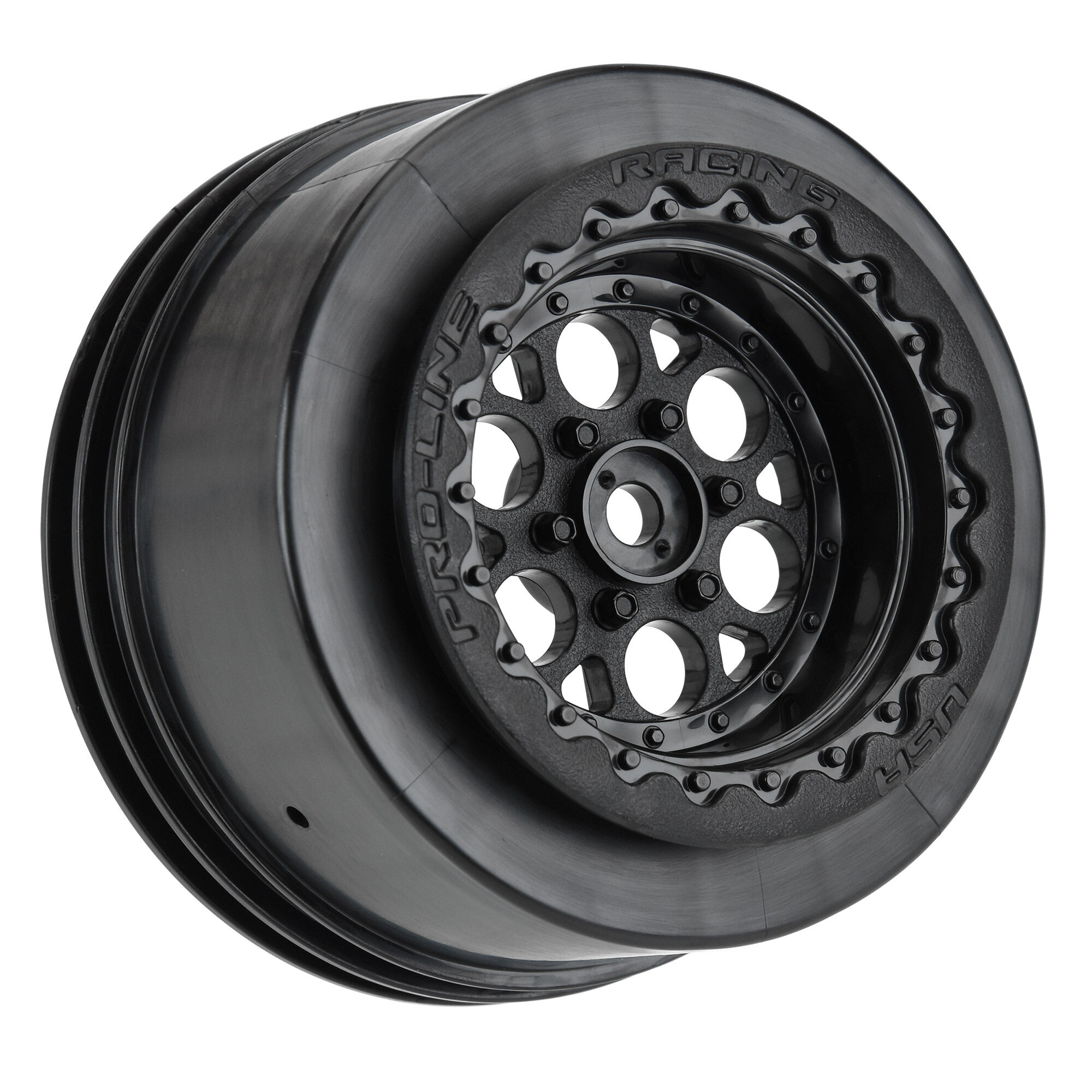 1/10 Showtime+ Wide Rear 2.2"/3.0" 12mm Drag Wheels (2) Blac-2