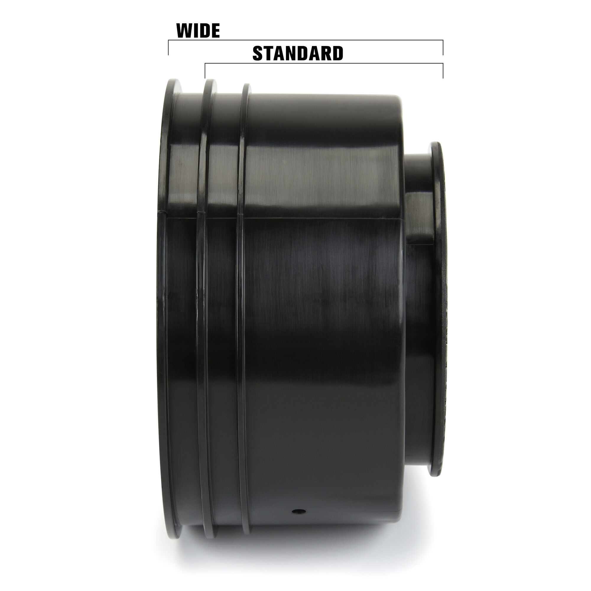 1/10 Showtime+ Wide Rear 2.2"/3.0" 12mm Drag Wheels (2) Blac-3