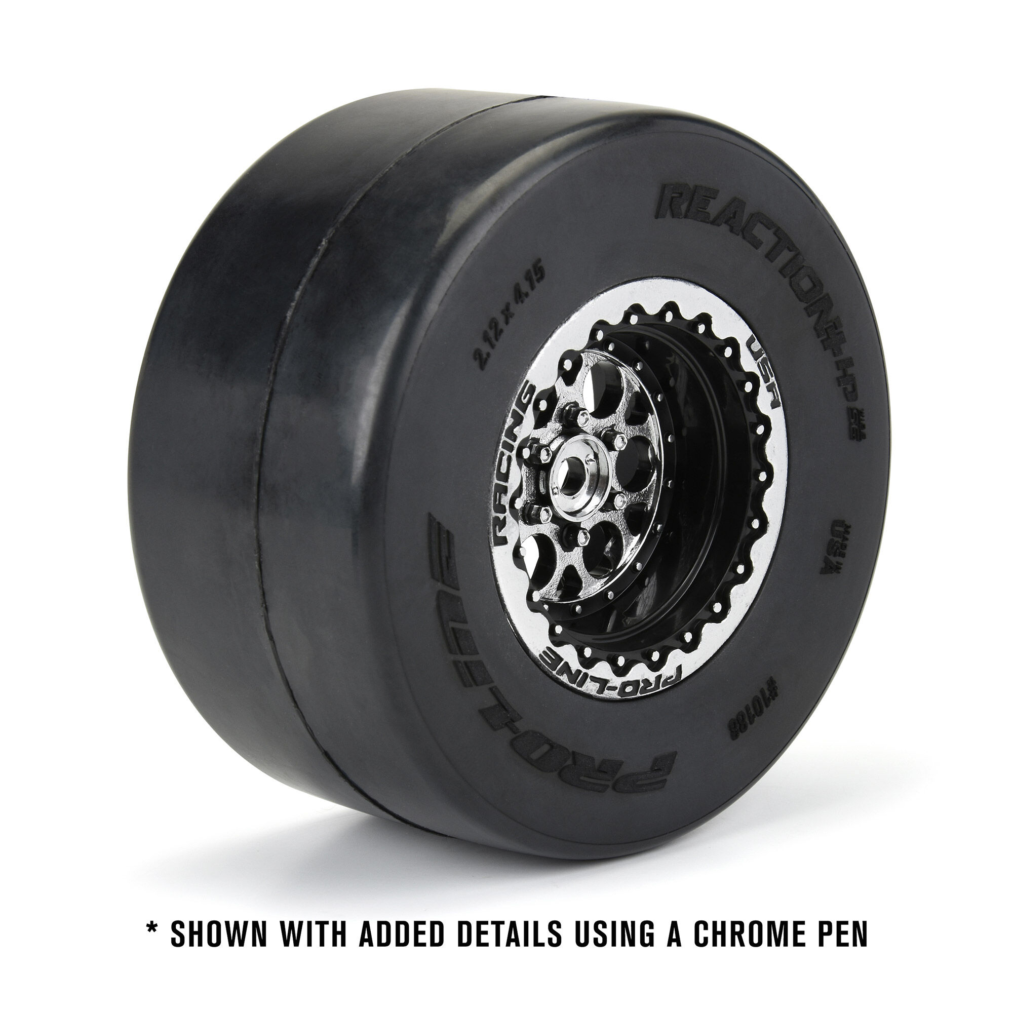 1/10 Showtime+ Wide Rear 2.2"/3.0" 12mm Drag Wheels (2) Blac-5