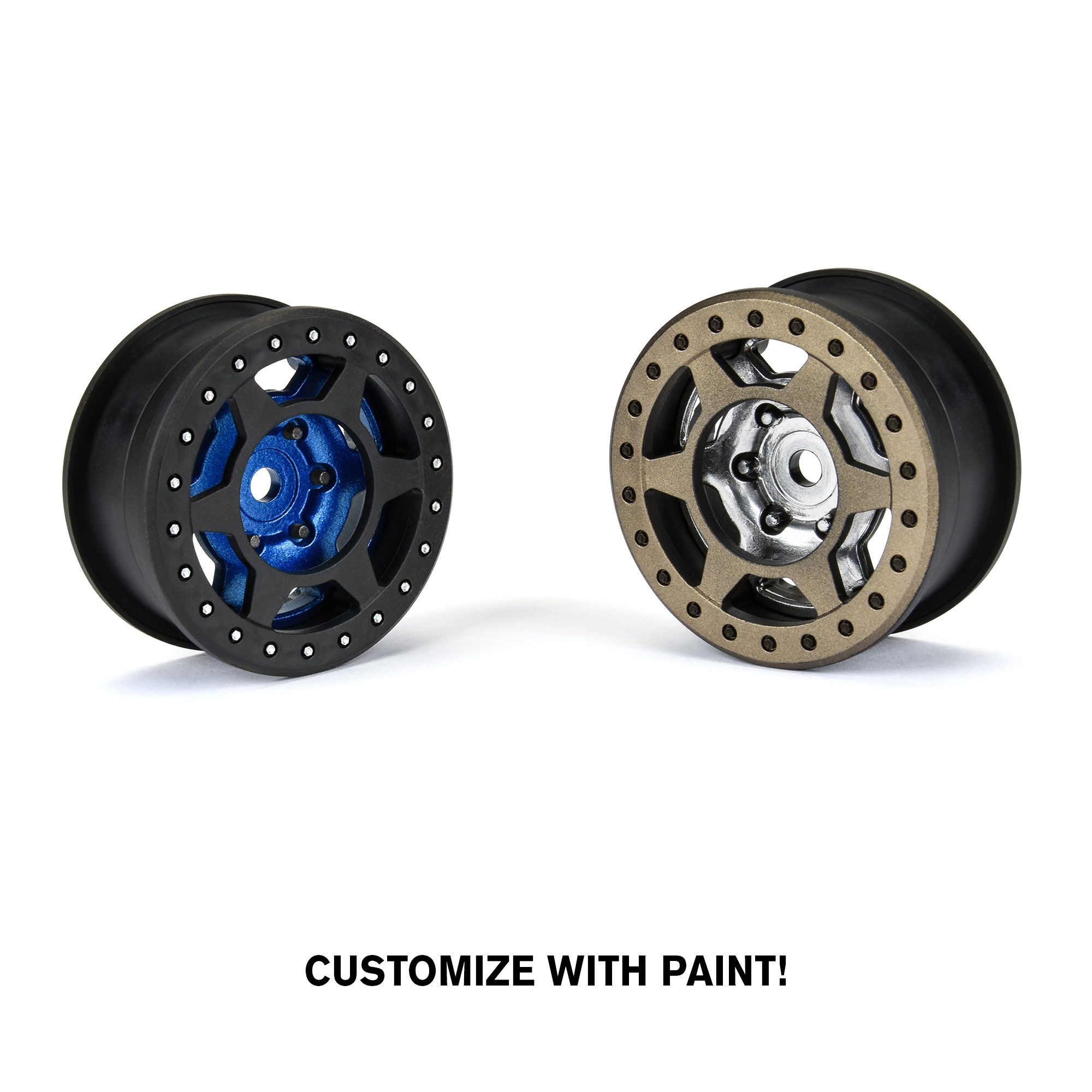 1/10 Holcomb F/R 1.9" 12mm Crawler Bead-Loc Wheels (2) Black-6