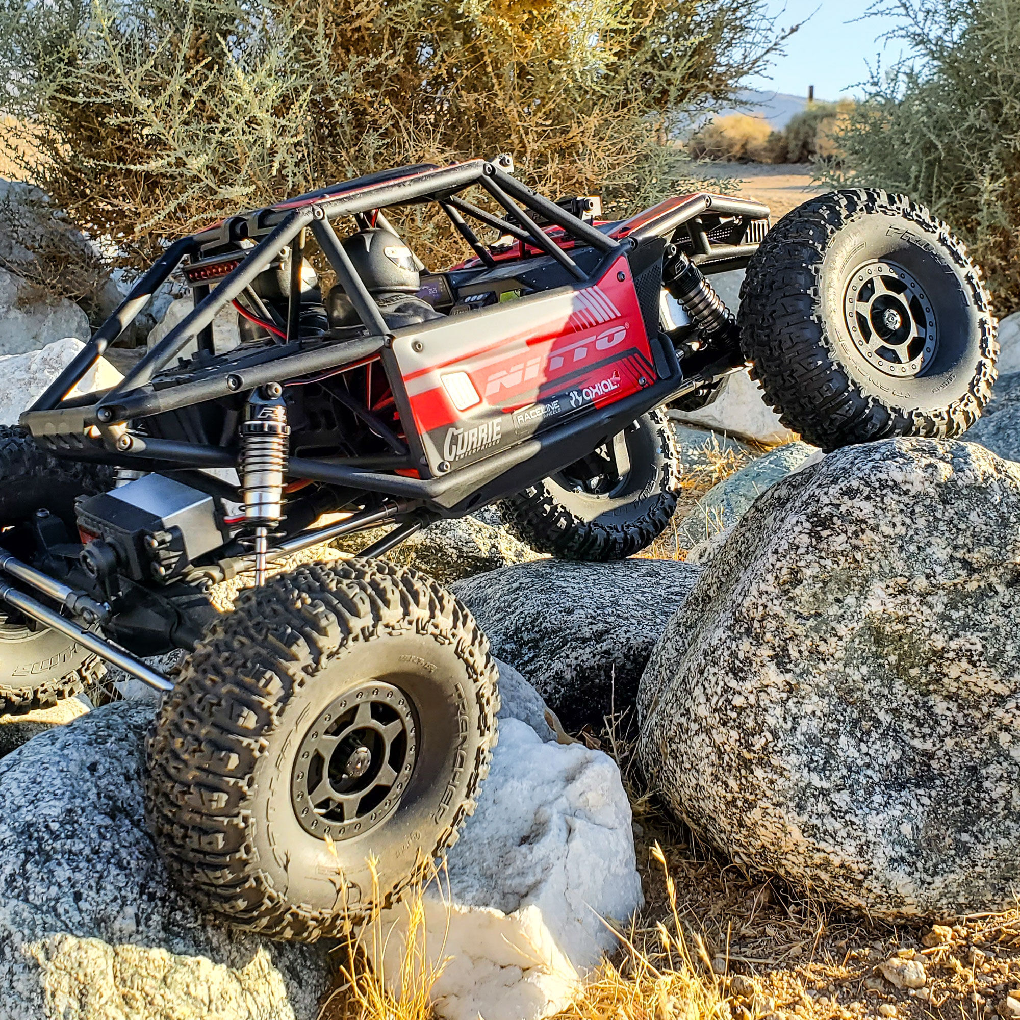 1/10 Holcomb F/R 1.9" 12mm Crawler Bead-Loc Wheels (2) Black-7