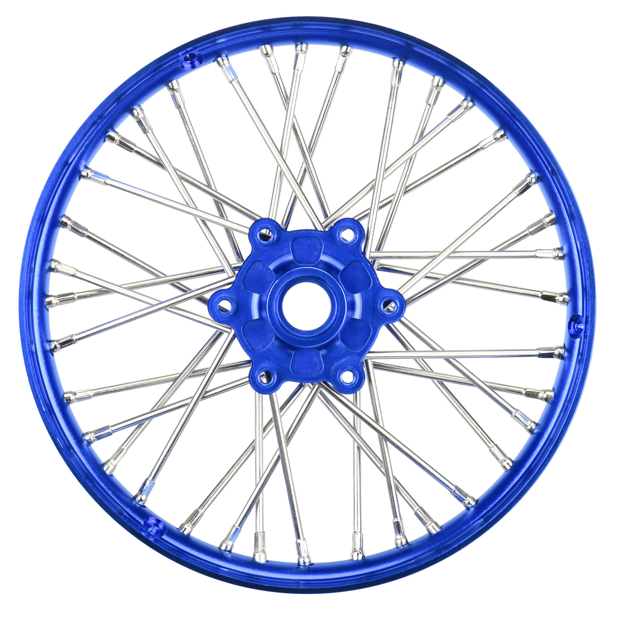 1/4 Pro-Spec Aluminum V2 Bead Front Wheel Blue/Blue (1): Pro