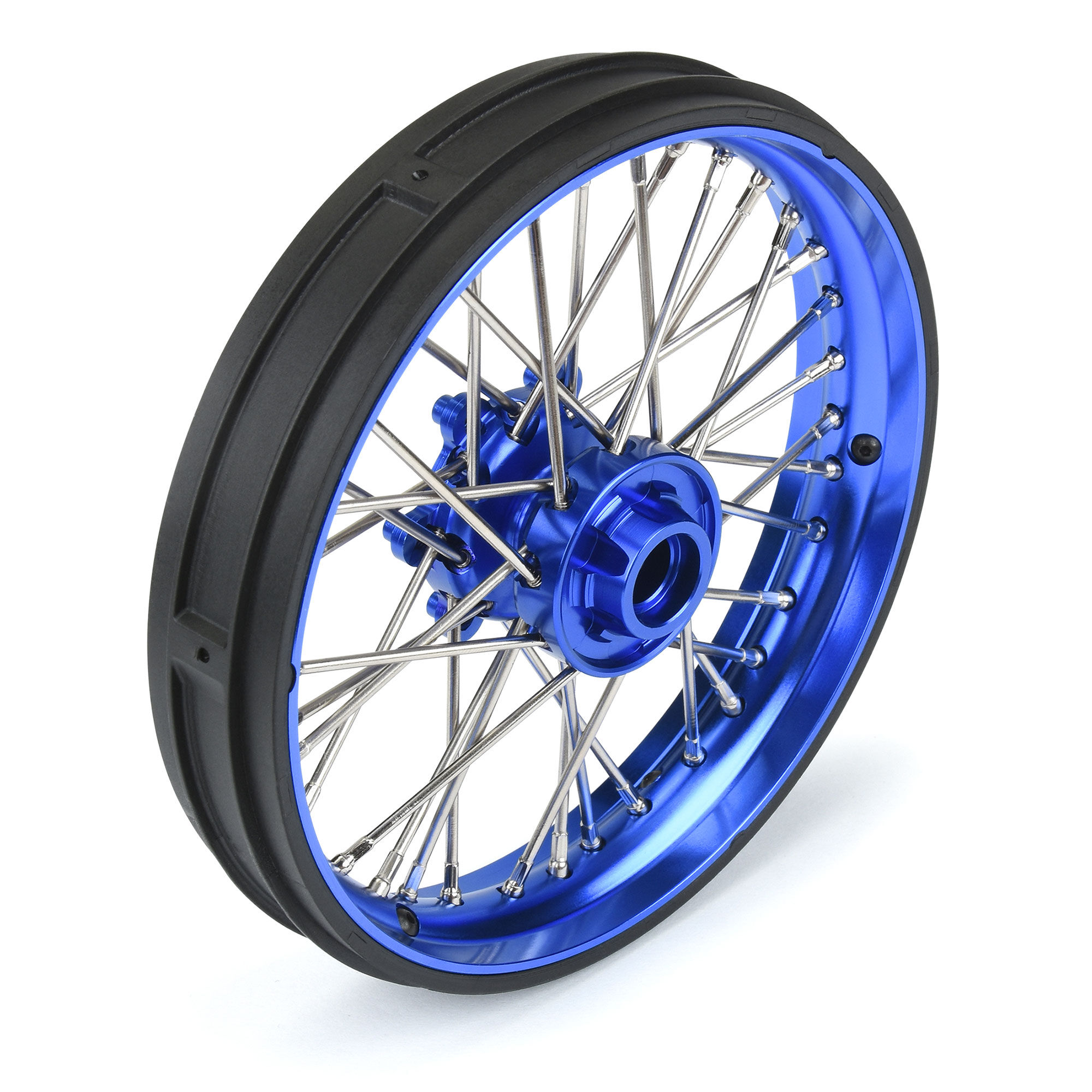 1/4 Pro-Spec Aluminum V2 Bead Front Wheel Blue/Blue (1): Pro-3