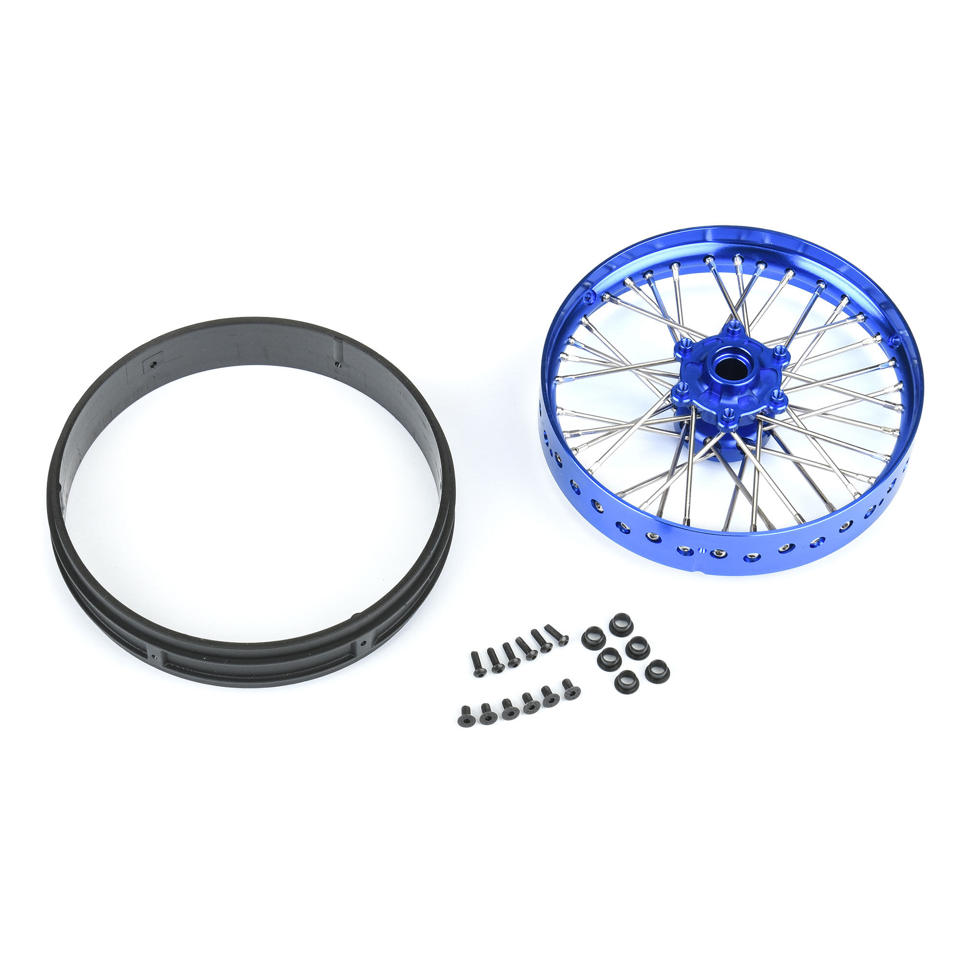 1/4 Pro-Spec Aluminum V2 Bead Front Wheel Blue/Blue (1): Pro-4