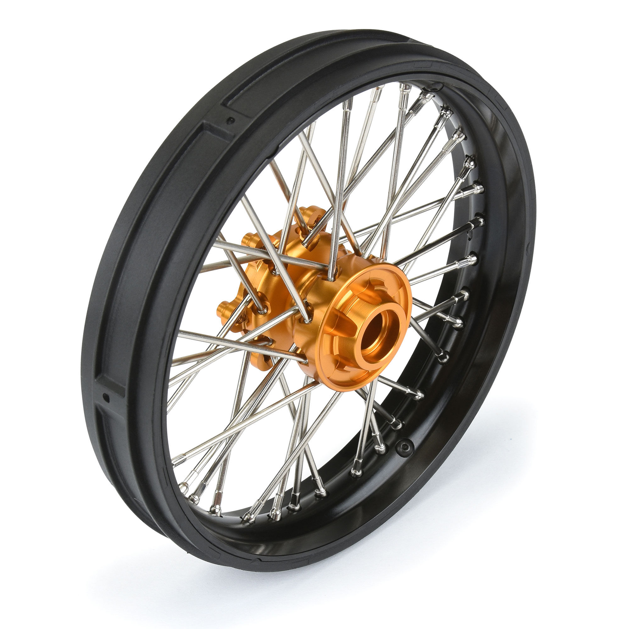 1/4 Pro-Spec Aluminum V2 Bead Front Wheel Black/Gold (1): Pr-3
