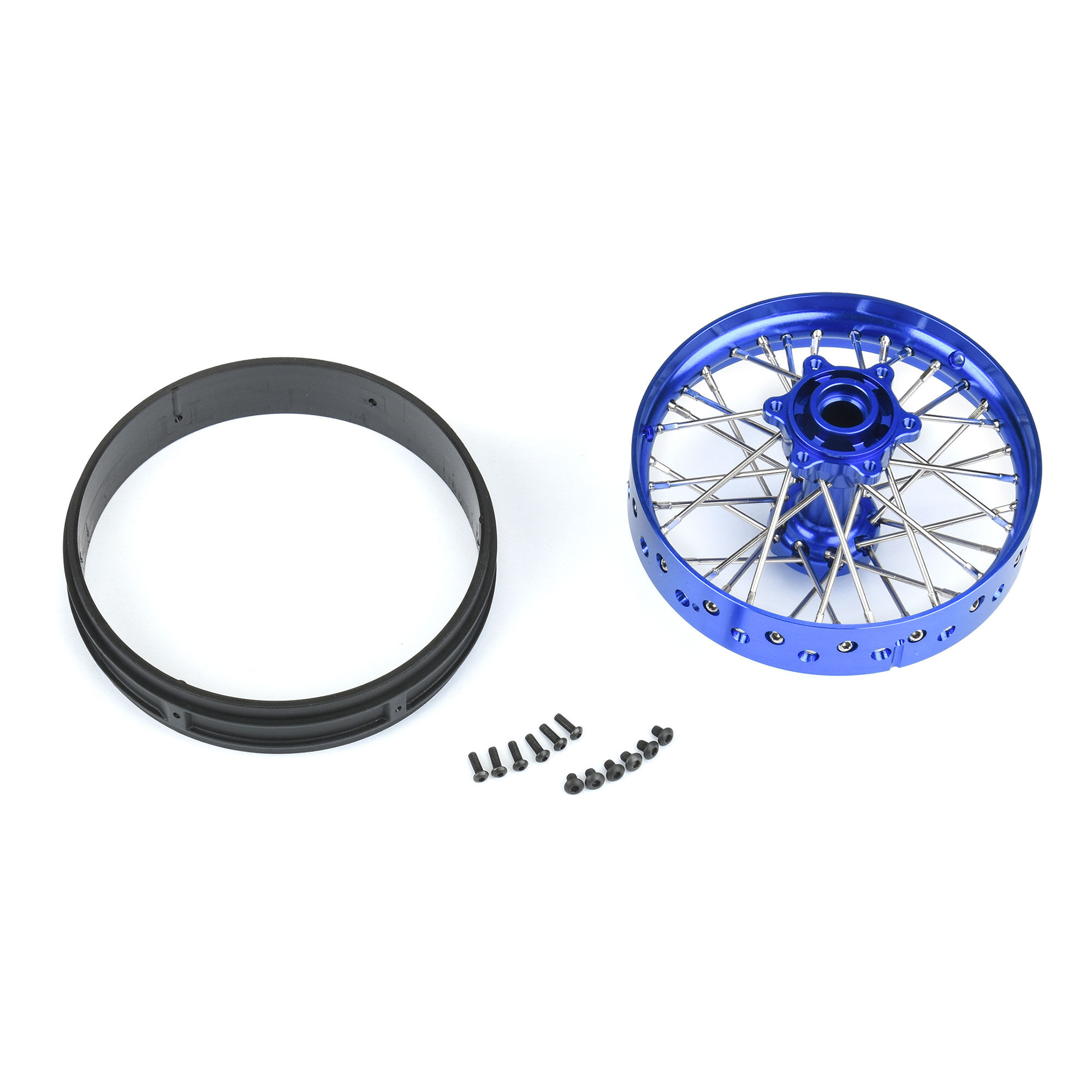 1/4 Pro-Spec Aluminum V2 Bead Rear Wheel Blue/Blue (1): Prom-4