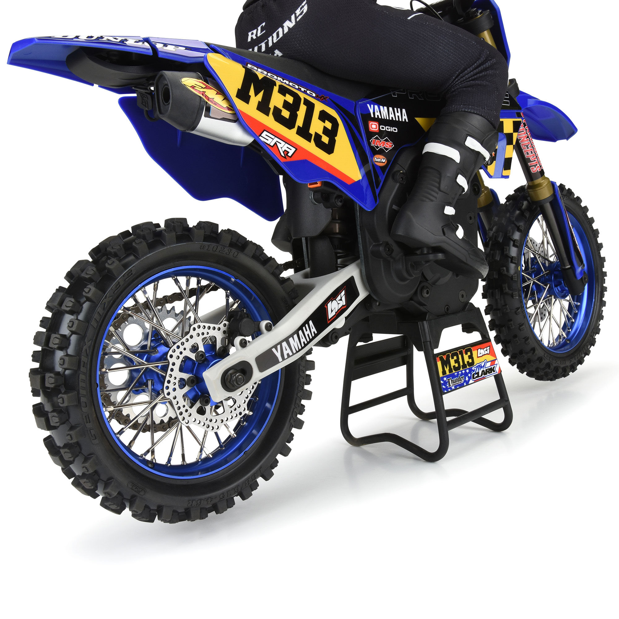 1/4 Pro-Spec Aluminum V2 Bead Rear Wheel Blue/Blue (1): Prom-5