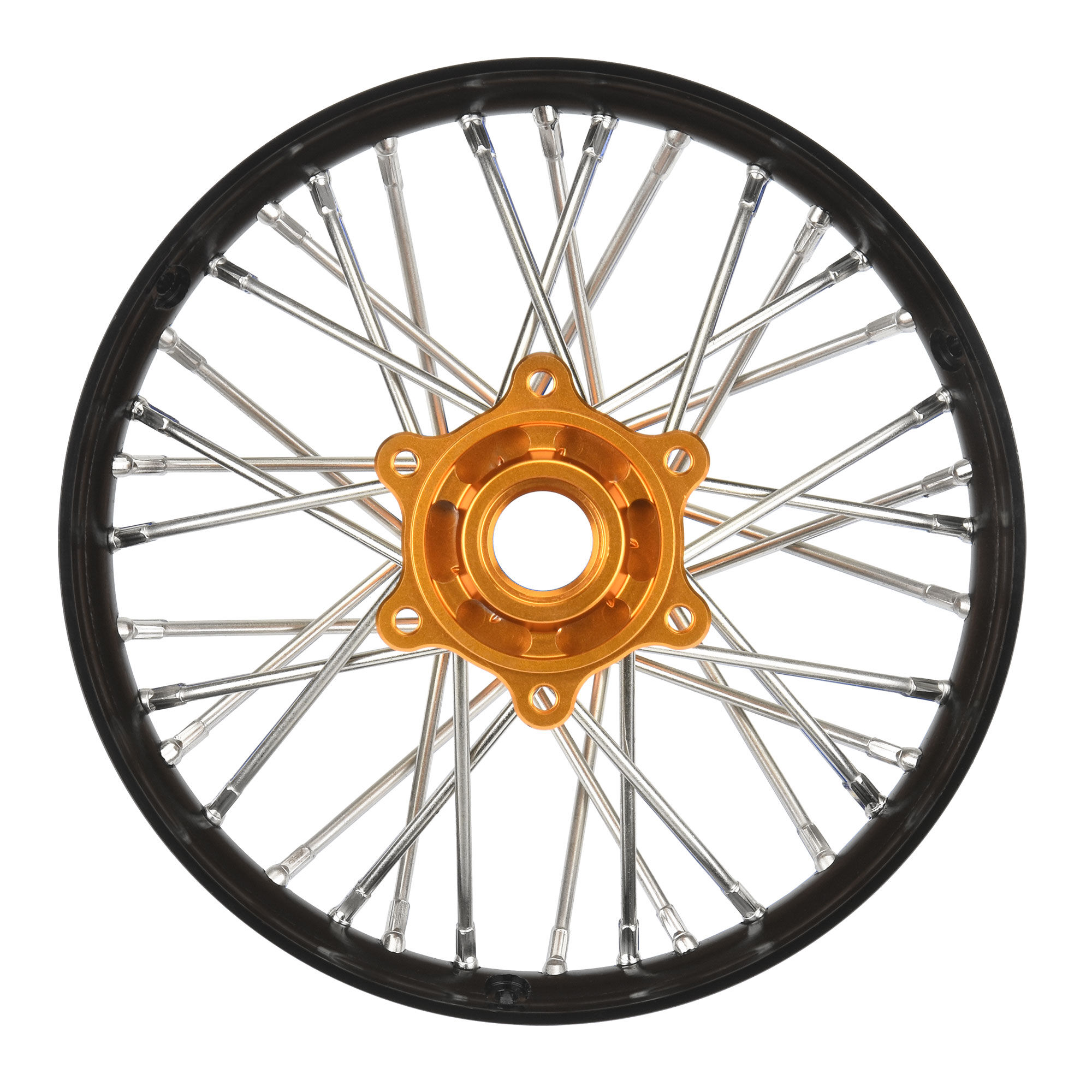 1/4 Pro-Spec Aluminum V2 Bead Rear Wheel Black/Gold (1): Pro