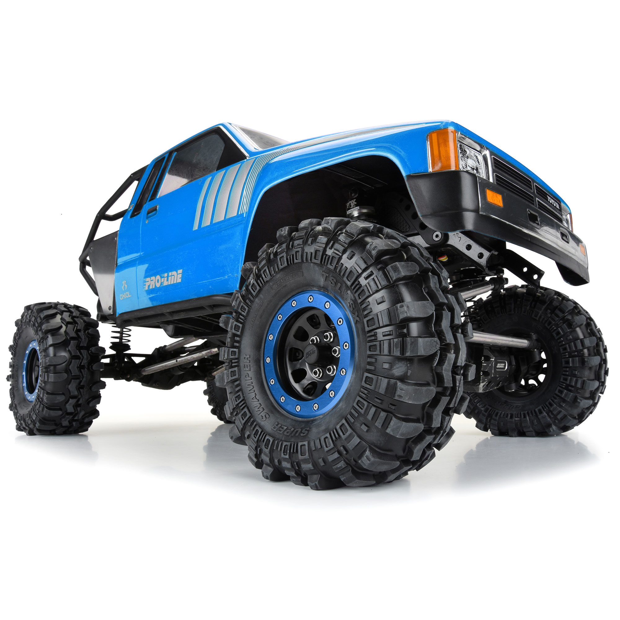 1/6 Steelies Stamped Steel 2.9" Dual Offset SCX6 Wheels Blue-5