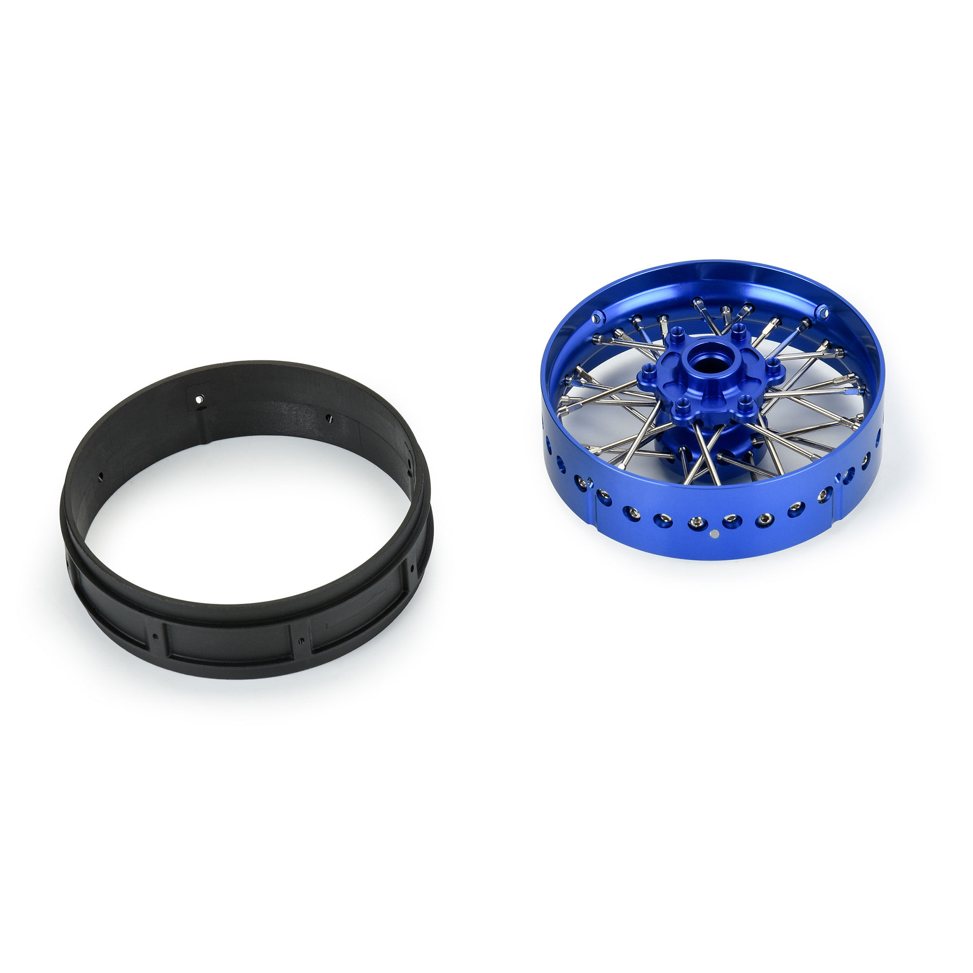 1/4 Pro-Spec Aluminum V2 Bead Front Wheel Blue/Blue (1): Pro-3