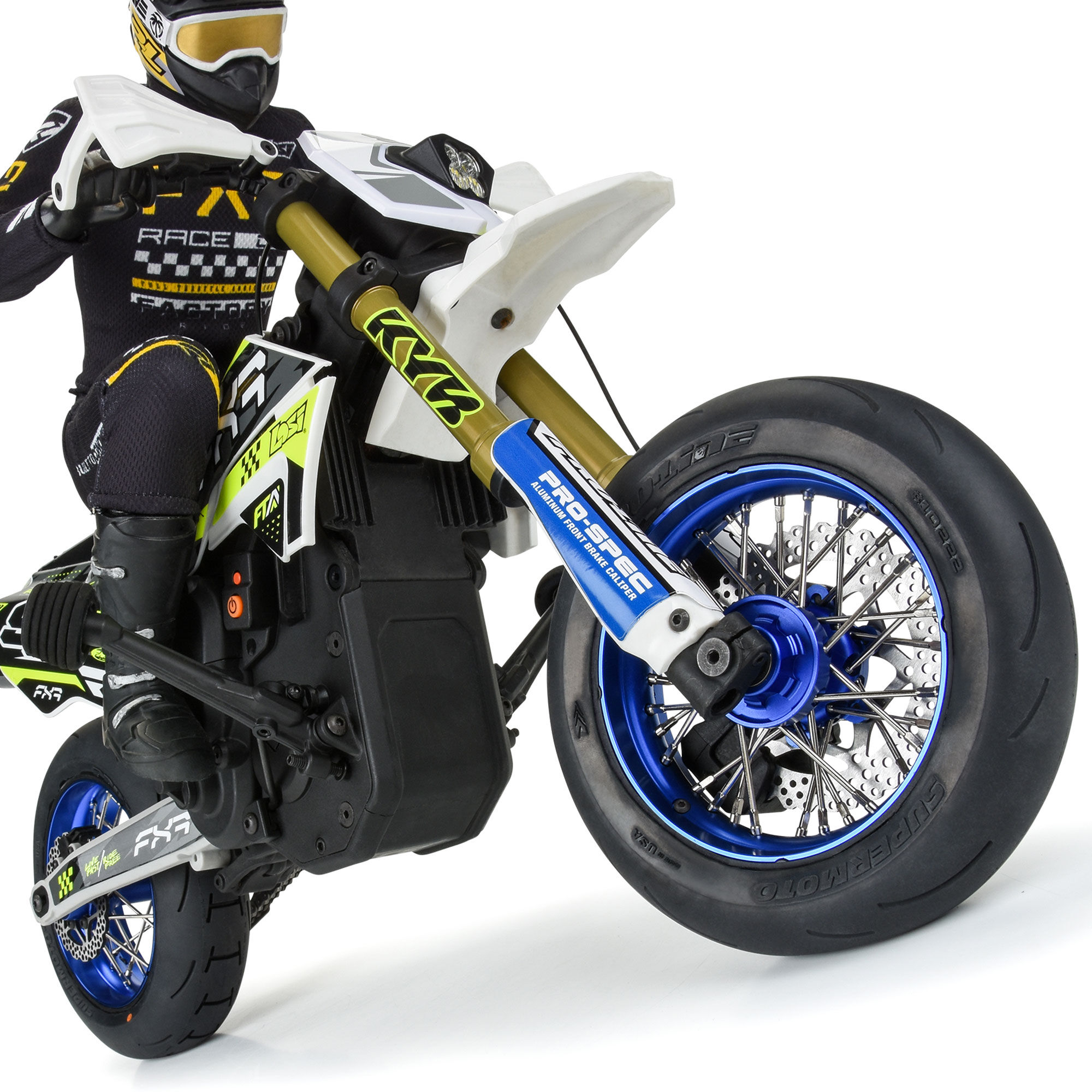 1/4 Pro-Spec Aluminum V2 Bead Front Wheel Blue/Blue (1): Pro-4