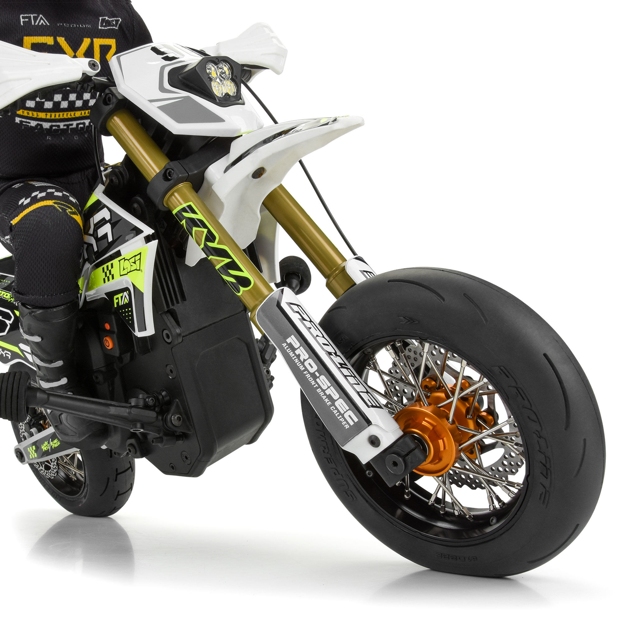 1/4 Pro-Spec Aluminum V2 Bead Front Wheel Black/Gold (1): Pr-4