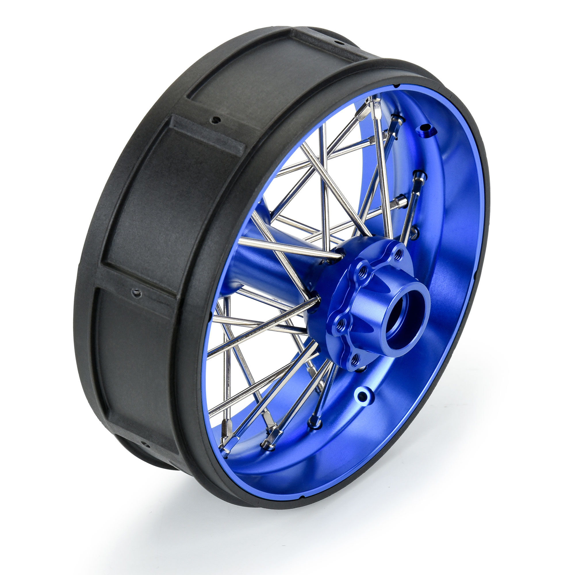 1/4 Pro-Spec Aluminum V2 Bead Rear Wheel Blue/Blue (1): Prom-2