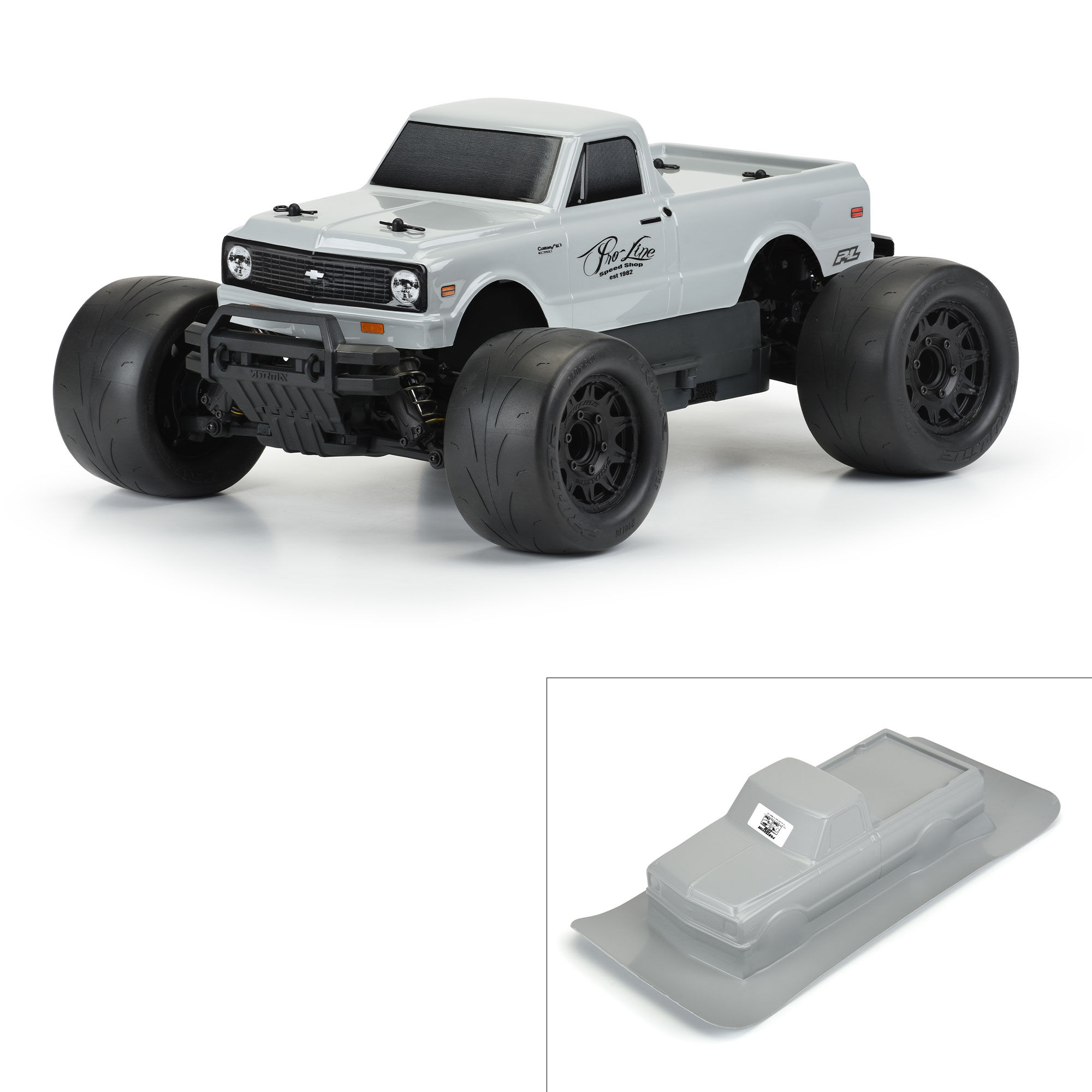 1/10 1972 Chevy C-10 Tough-Color Gray Body: Stampede & Grani