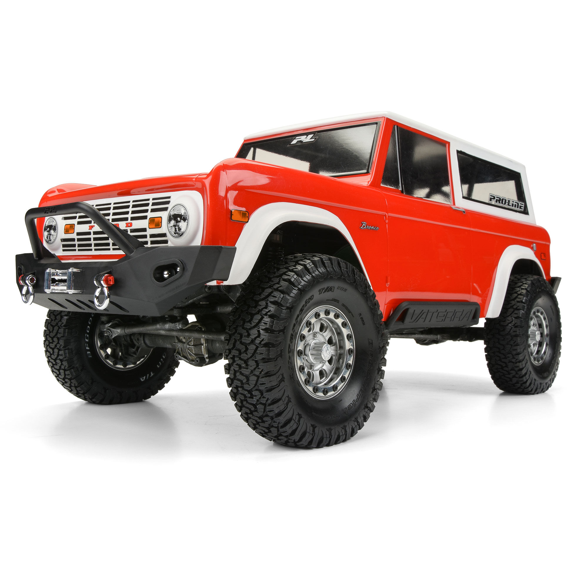 1/10 1973 Ford Bronco Clear Body 12" (305mm) Wheelbase Crawl-7