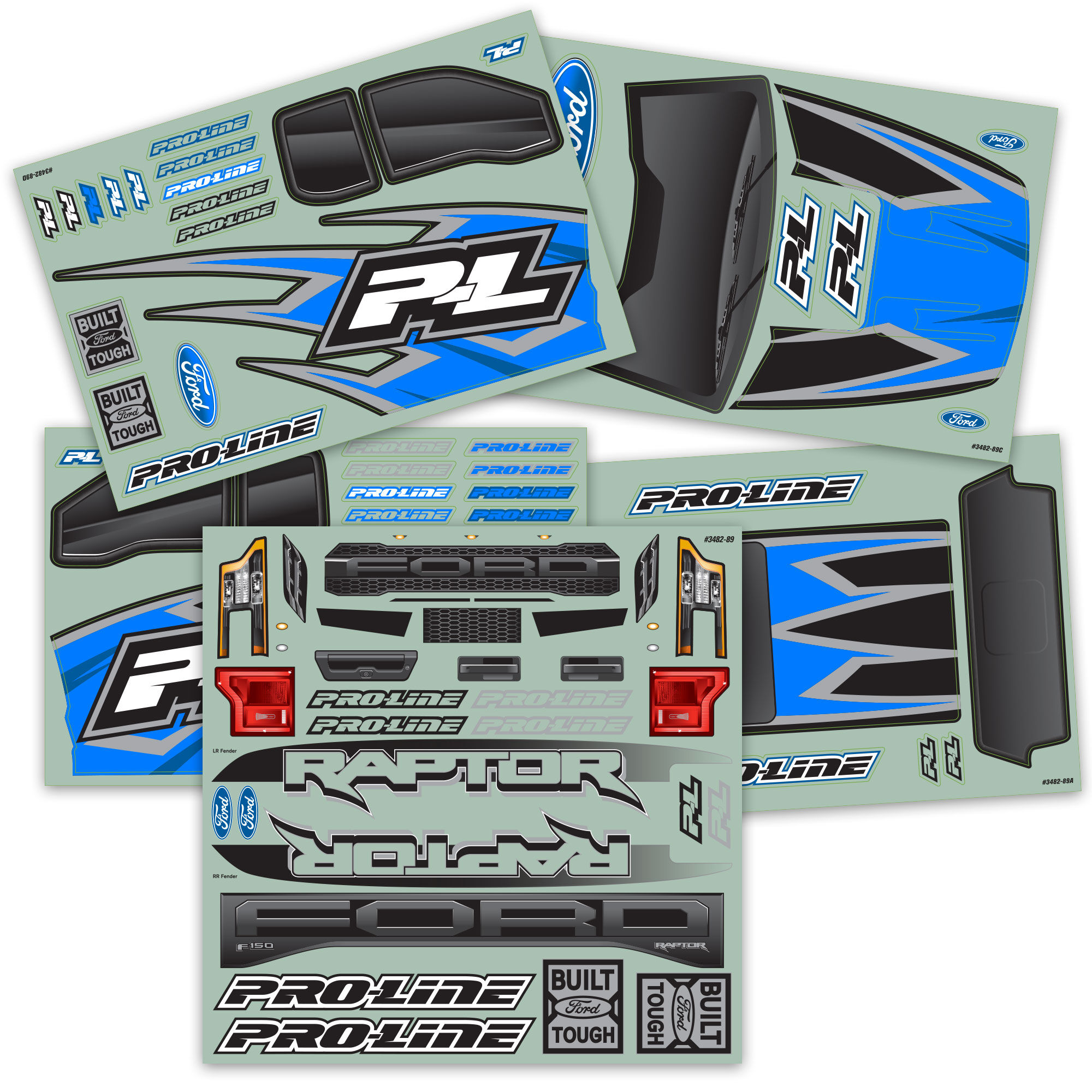 1/5 Pre-Cut 2017 Ford F-150 Raptor Tough-Color Black Body: X-8