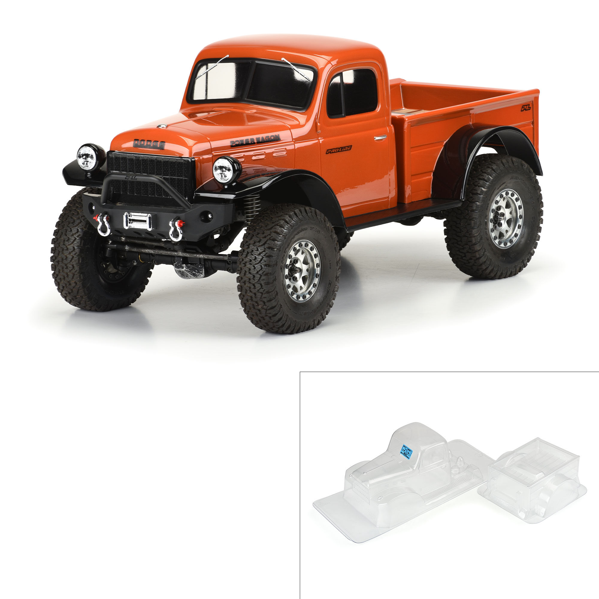 1/10 1946 Dodge Power Wagon Clear Body 12.3
