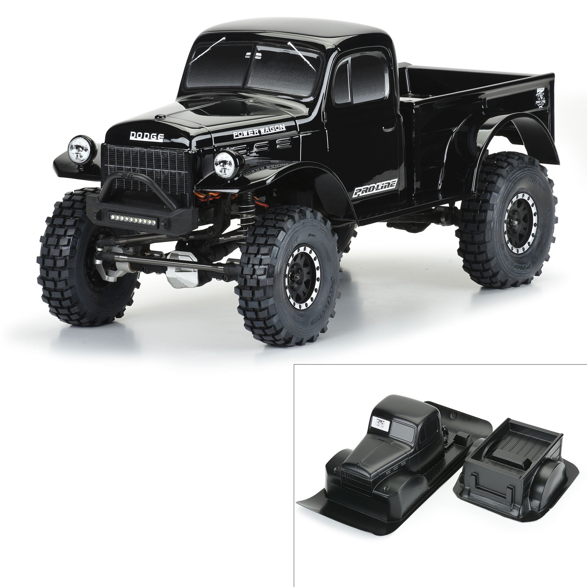 1/10 1946 Dodge Power Wagon Black Body 12.3