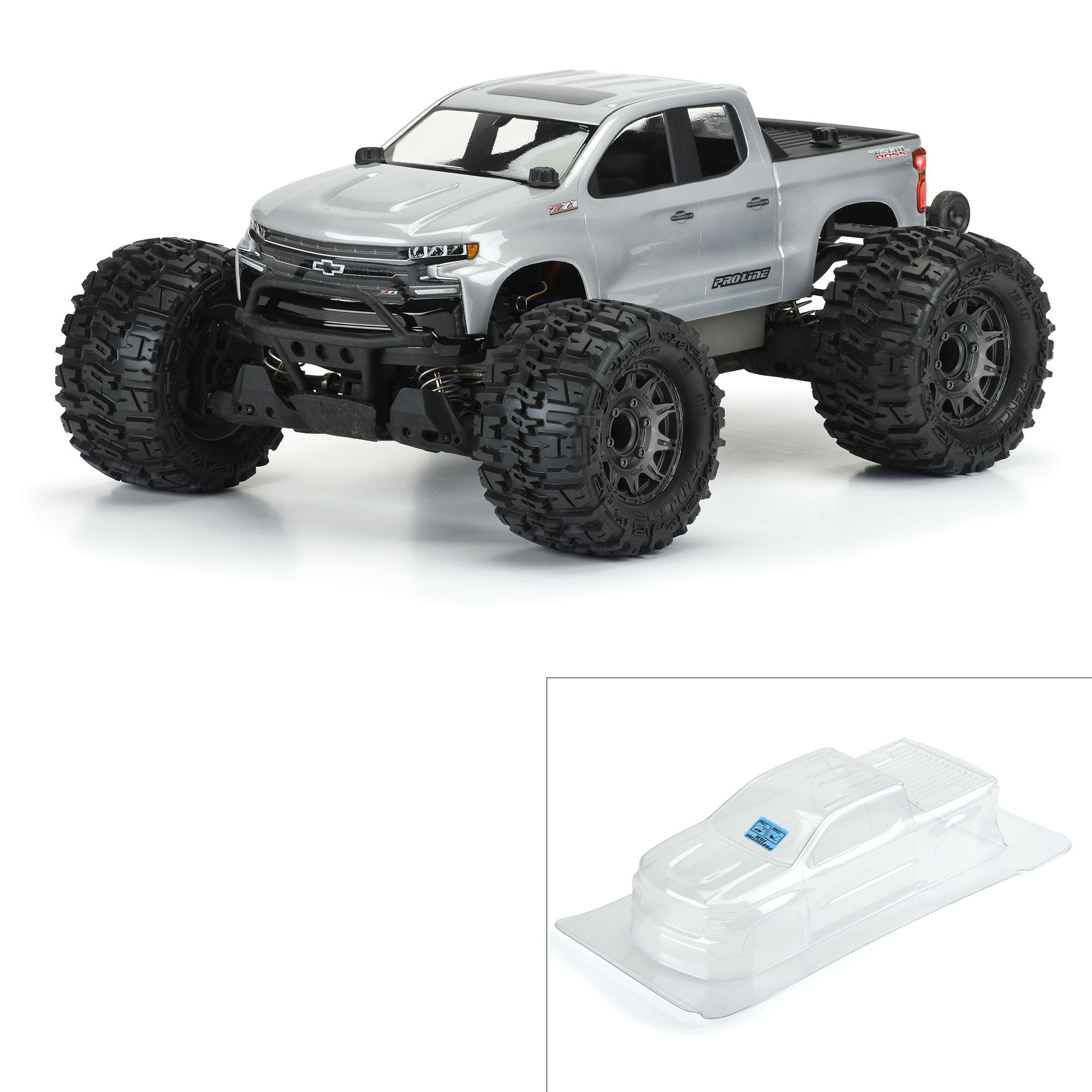 1/10 2019 Chevy Silverado Z71 Trail Boss Clear Body: Stamped