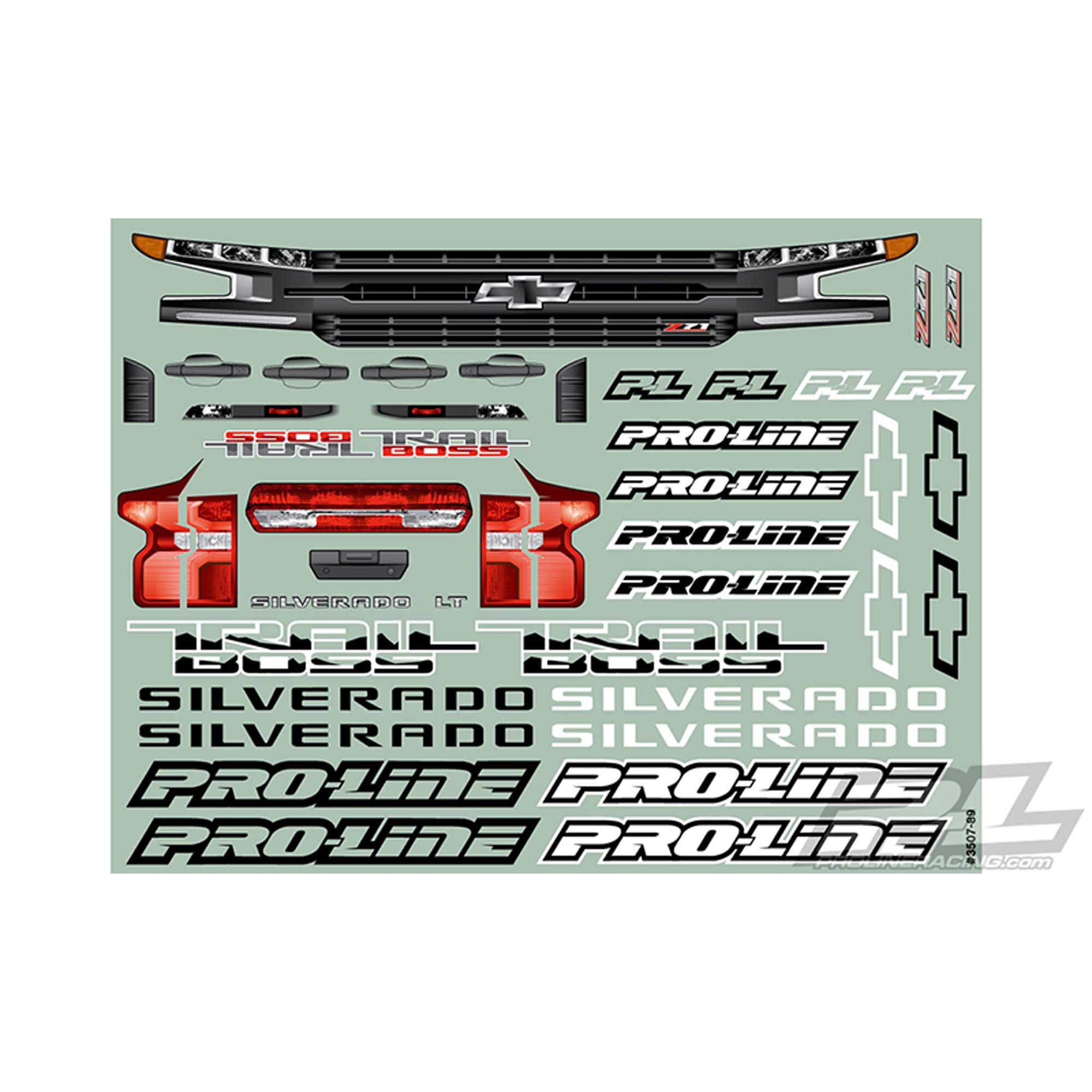 1/5 Pre-Cut 2019 Chevy Silverado Z71 Trail Boss Clear Body:-4