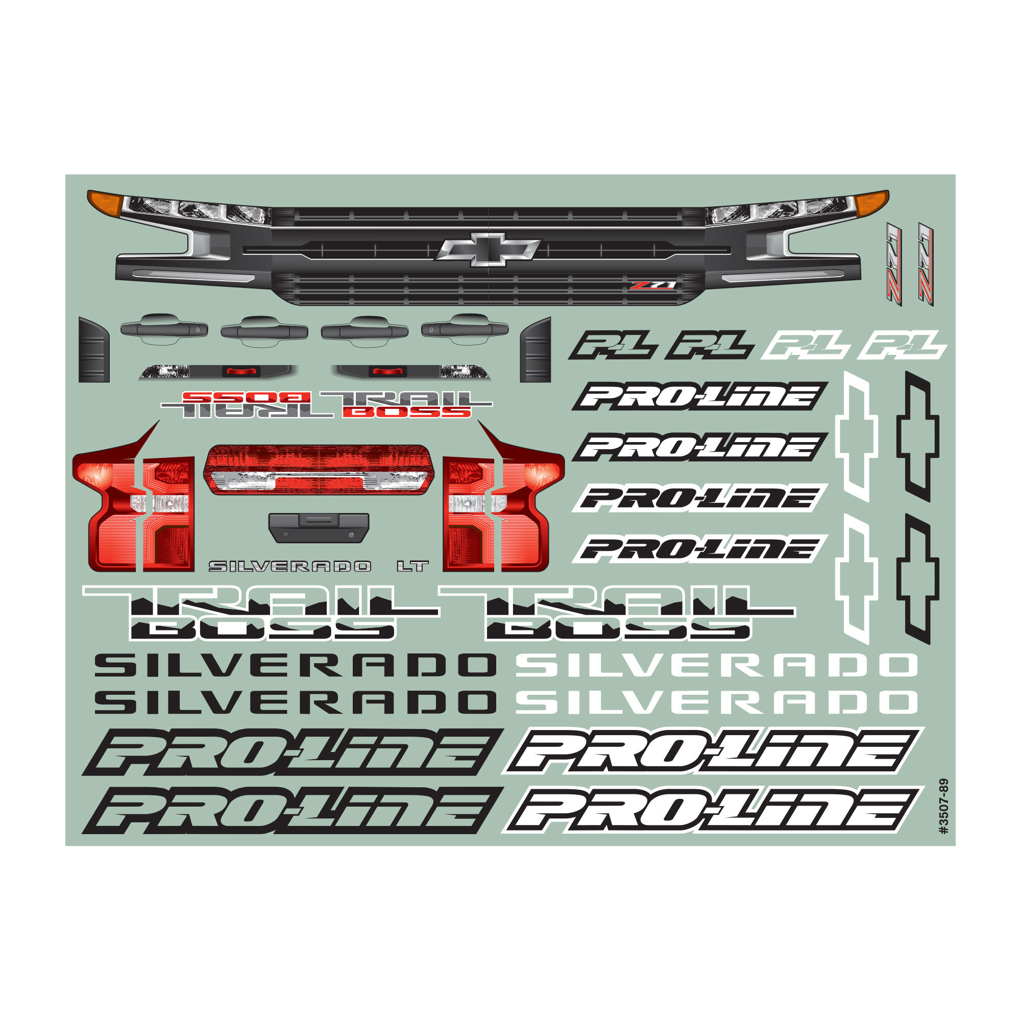 1/5 Pre-Cut 2019 Chevy Silverado Z71 Trail Boss Clear Body:-10