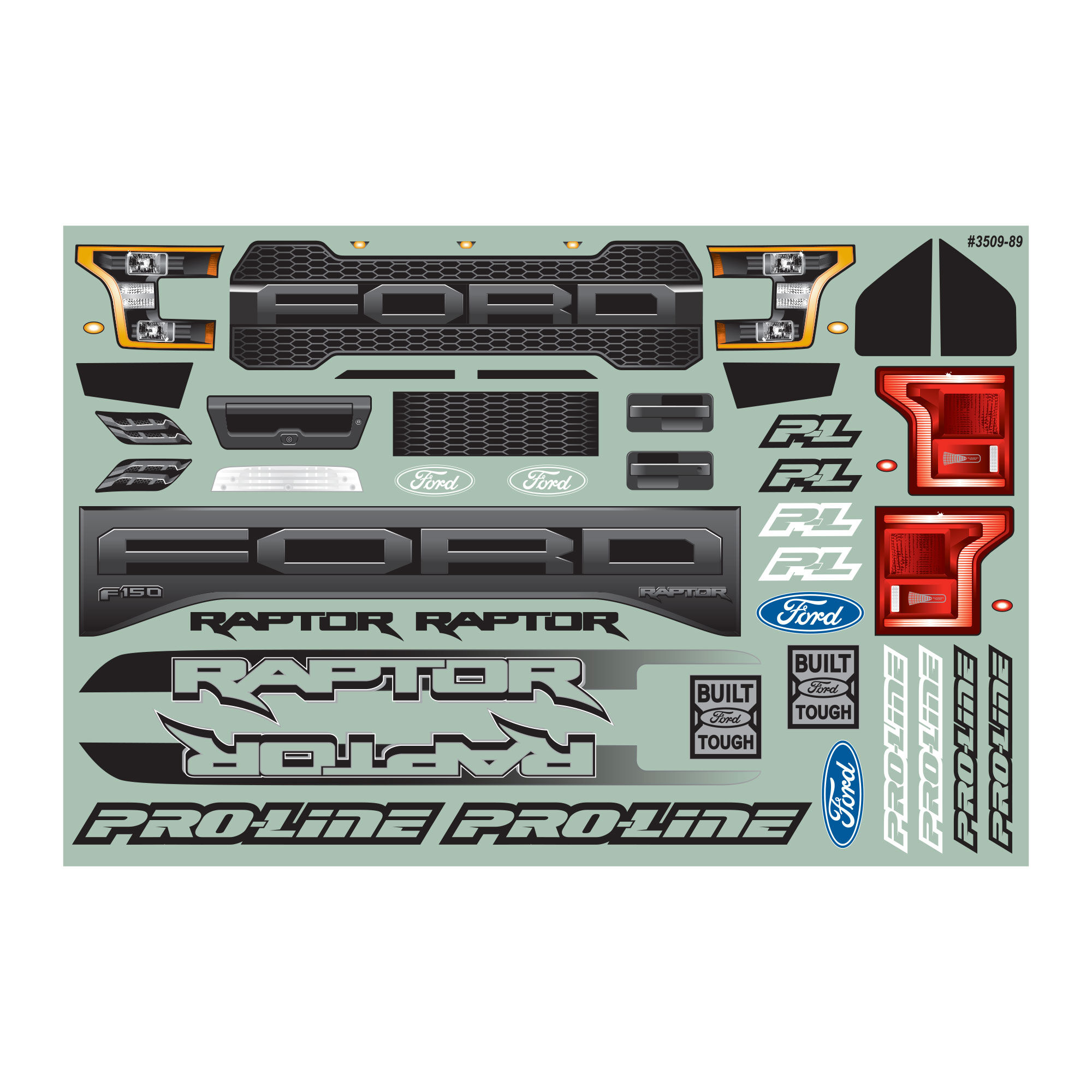 1/10 2017 Ford F-150 Raptor Clear Body 12.3" (313mm) WB Crwl-10