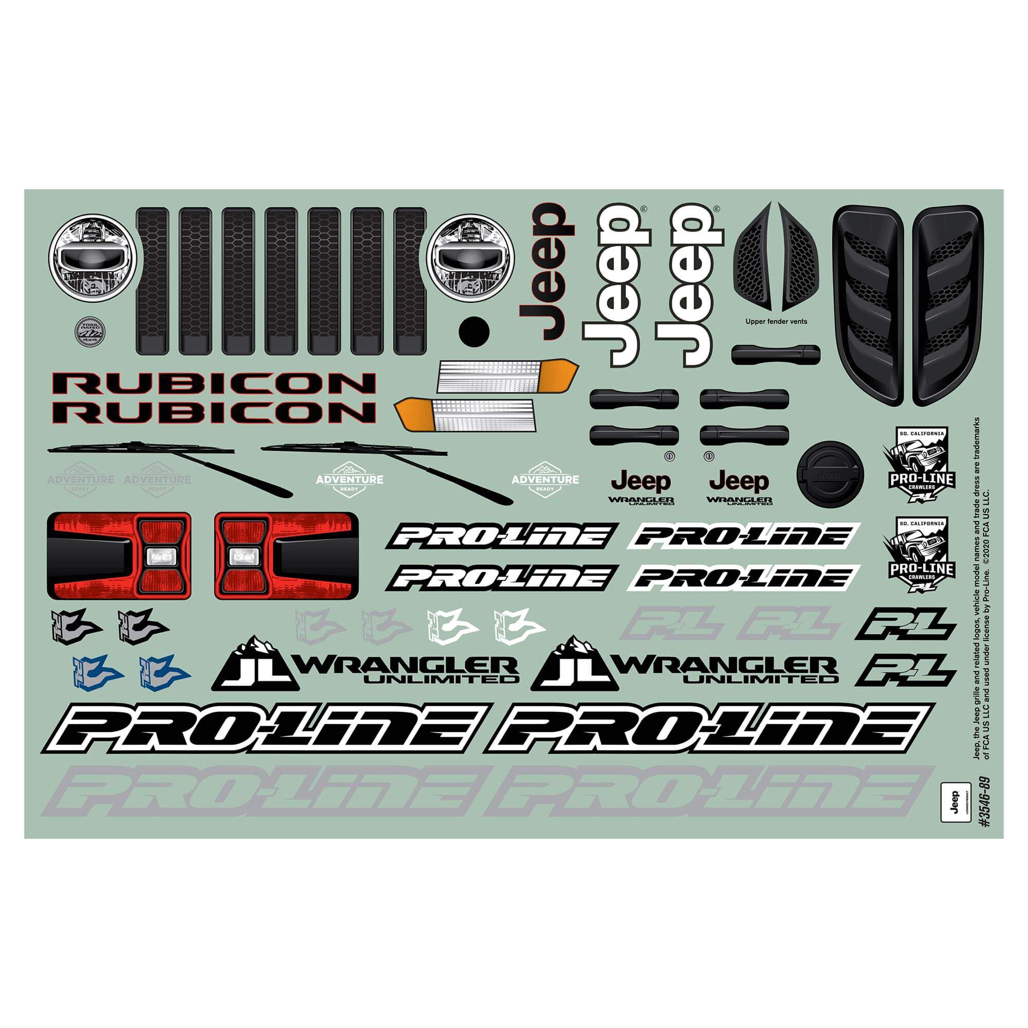 1/10 Jeep Wrangler JL Unlimitd Rubcn Clr Bdy 12.3" (313mm) W-9