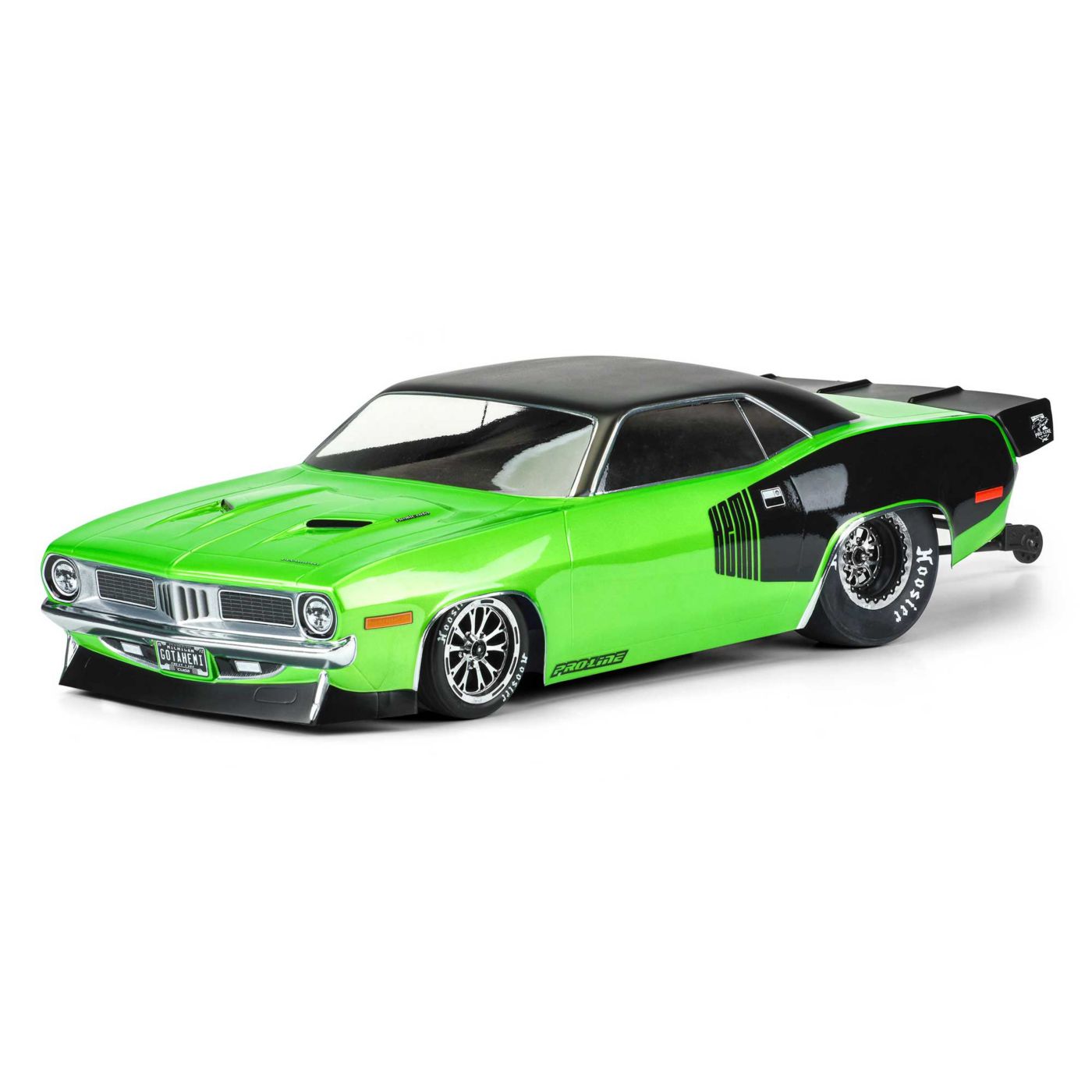 1/10 1972 Plymouth Barracuda Clear Body: Drag Car-2