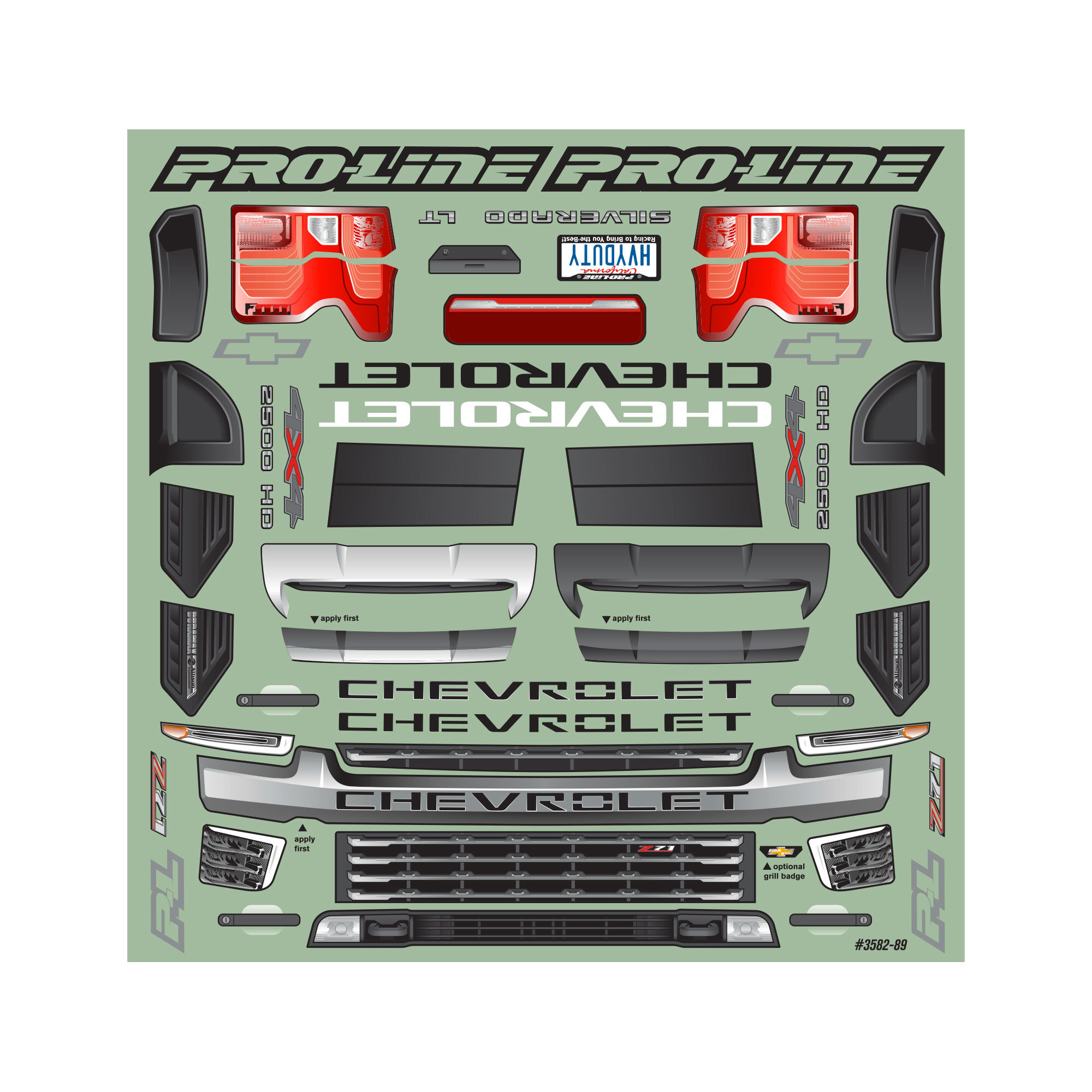 1/8 2021 Chevy Silverado 2500 HD Clear Body:  E-REVO 2.0 & M-9