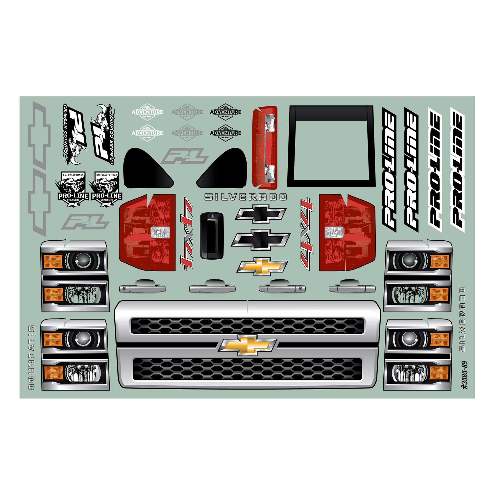 1/10 2015 Chevrolet Silverado Clear Body 13.9" WB-4