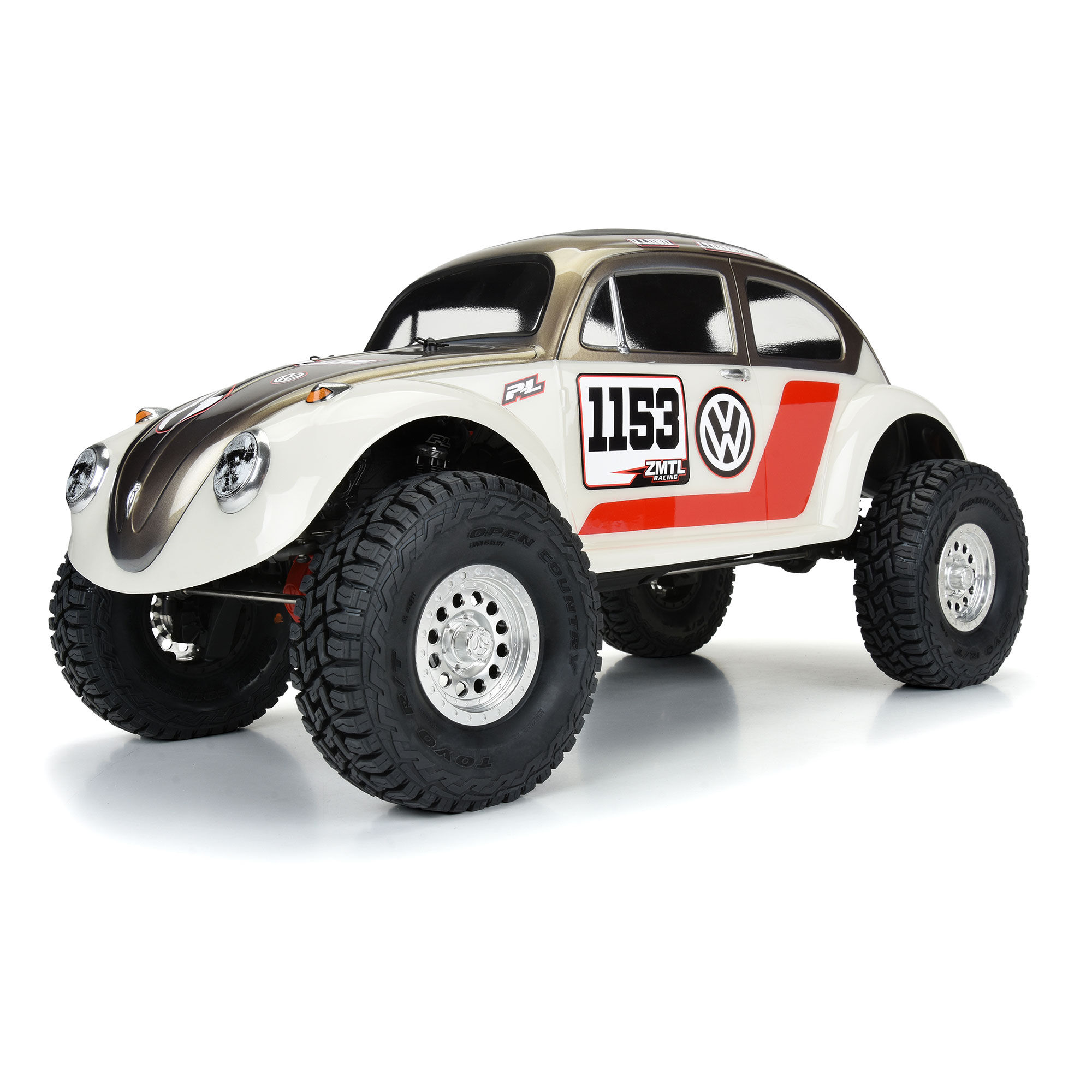 1/10 Volkswagen Beetle Clear Body 12.3" (313mm) Wheelbase Cr-6
