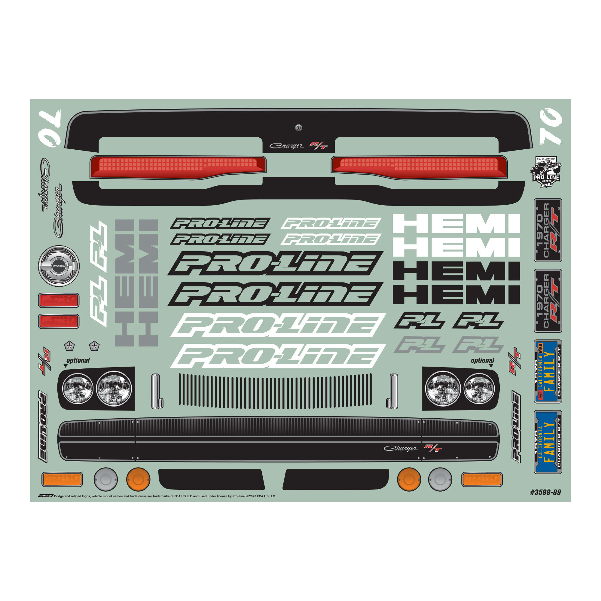 1/10 1970 Dodge Charger Clear Body: Drag Car-9