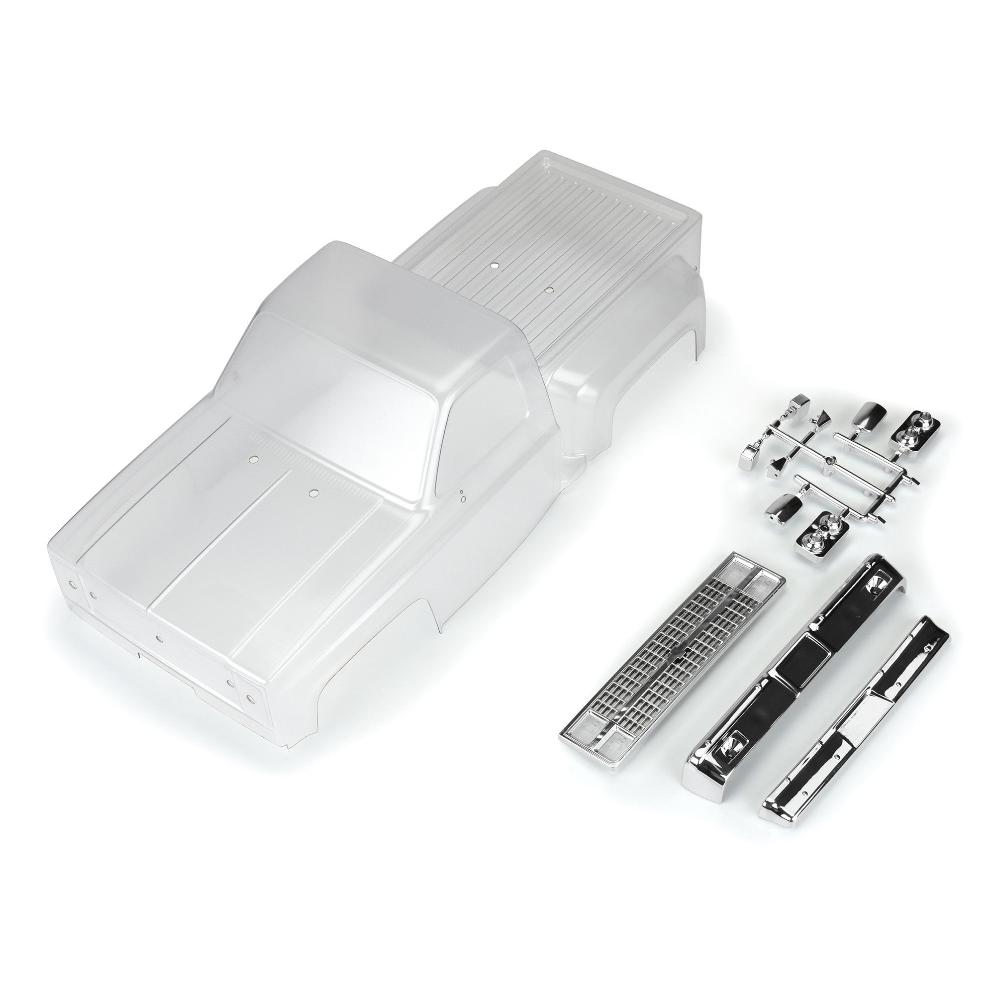 1982 Chevy K-10 Clear Body Set with Scale Molded Accesories-2