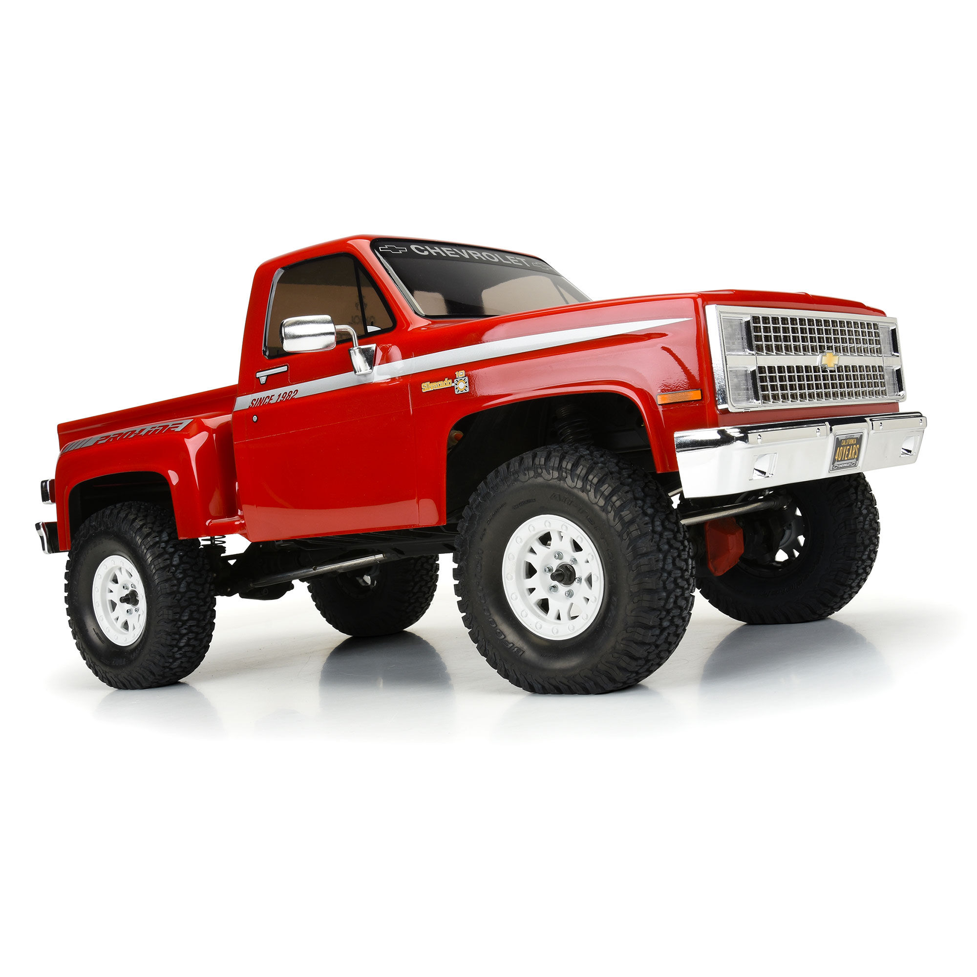 1982 Chevy K-10 Clear Body Set with Scale Molded Accesories-6