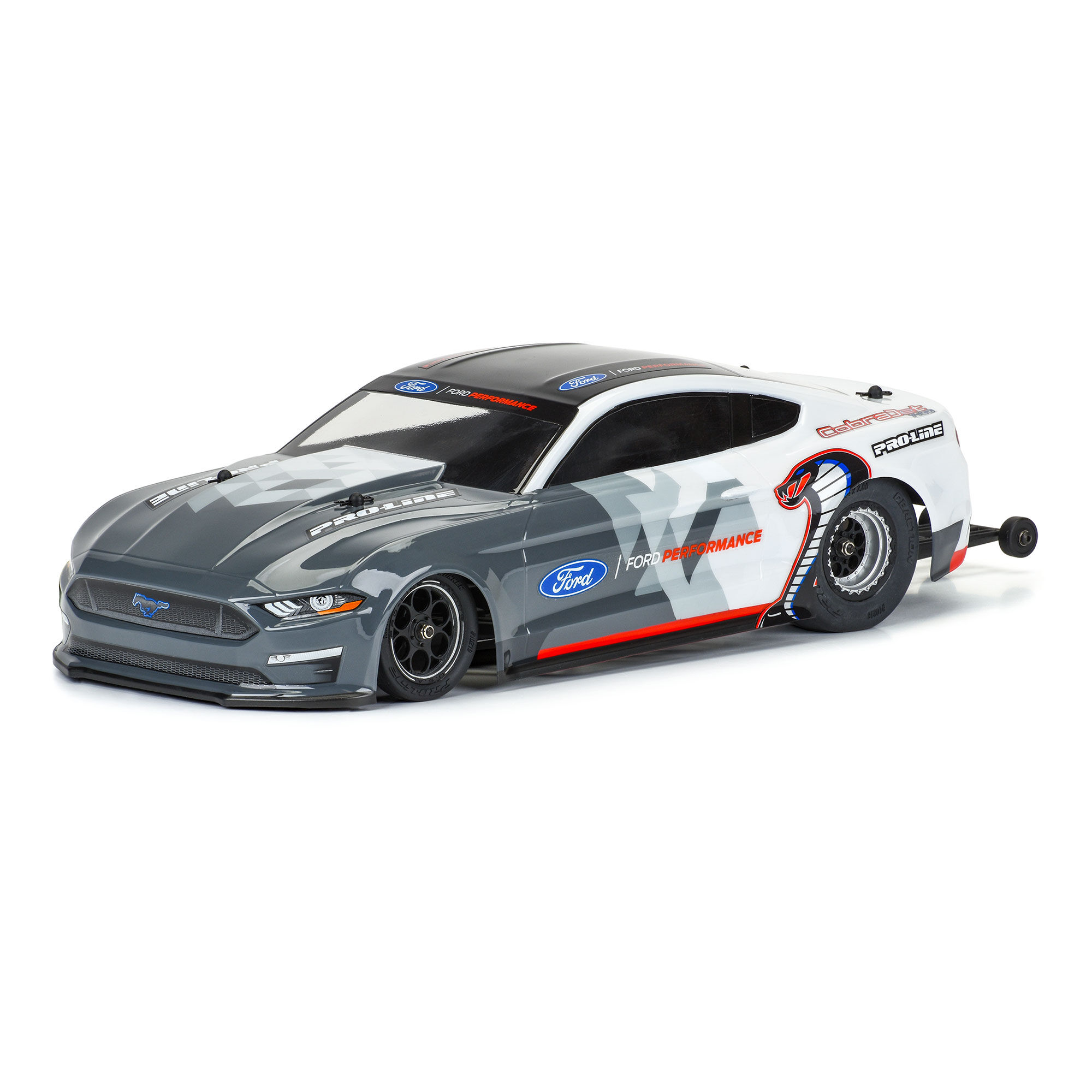 1/16 2021 Ford Mustang Cobra Jet Clear Body: Losi Mini Drag-3