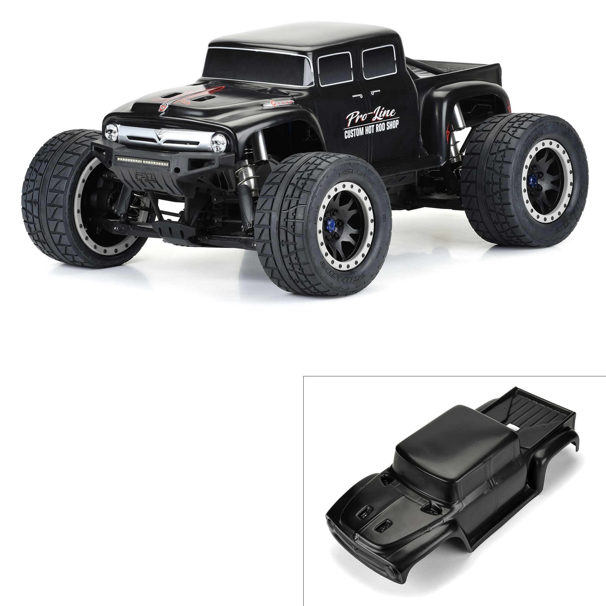 1/5 Pre-Cut Ford F-100 Bash Armor Black Body: X-MAXX