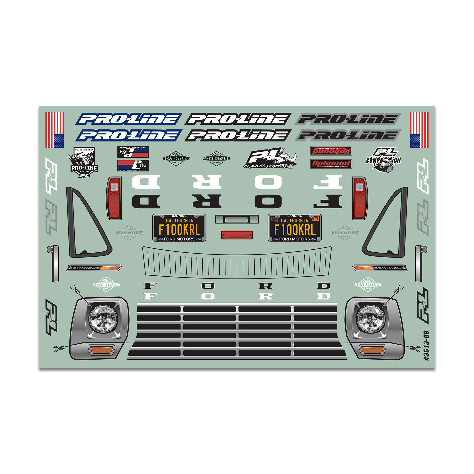 1/10 1967 Ford F-100 Clear Body 12.3" (313mm) Wheelbase Craw-9