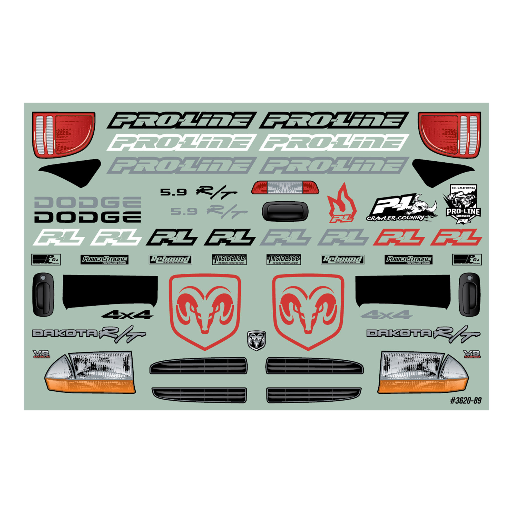 1997 Dodge Dakota Clear Body for 12.3" (313mm) Wheelbase Sca-6