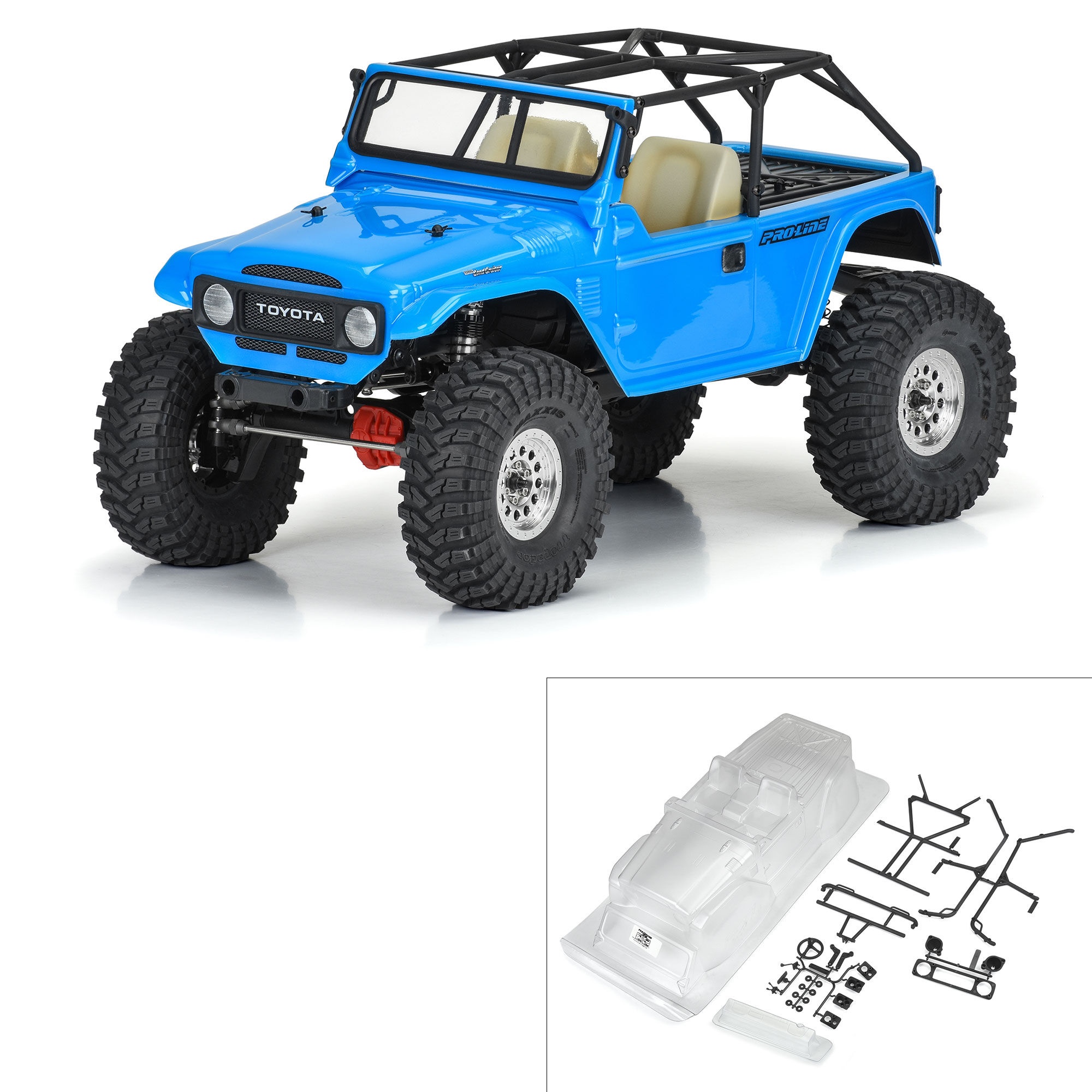 1/10 1979 Toyota Land Cruiser FJ40 Clear Body/Cage 12.3