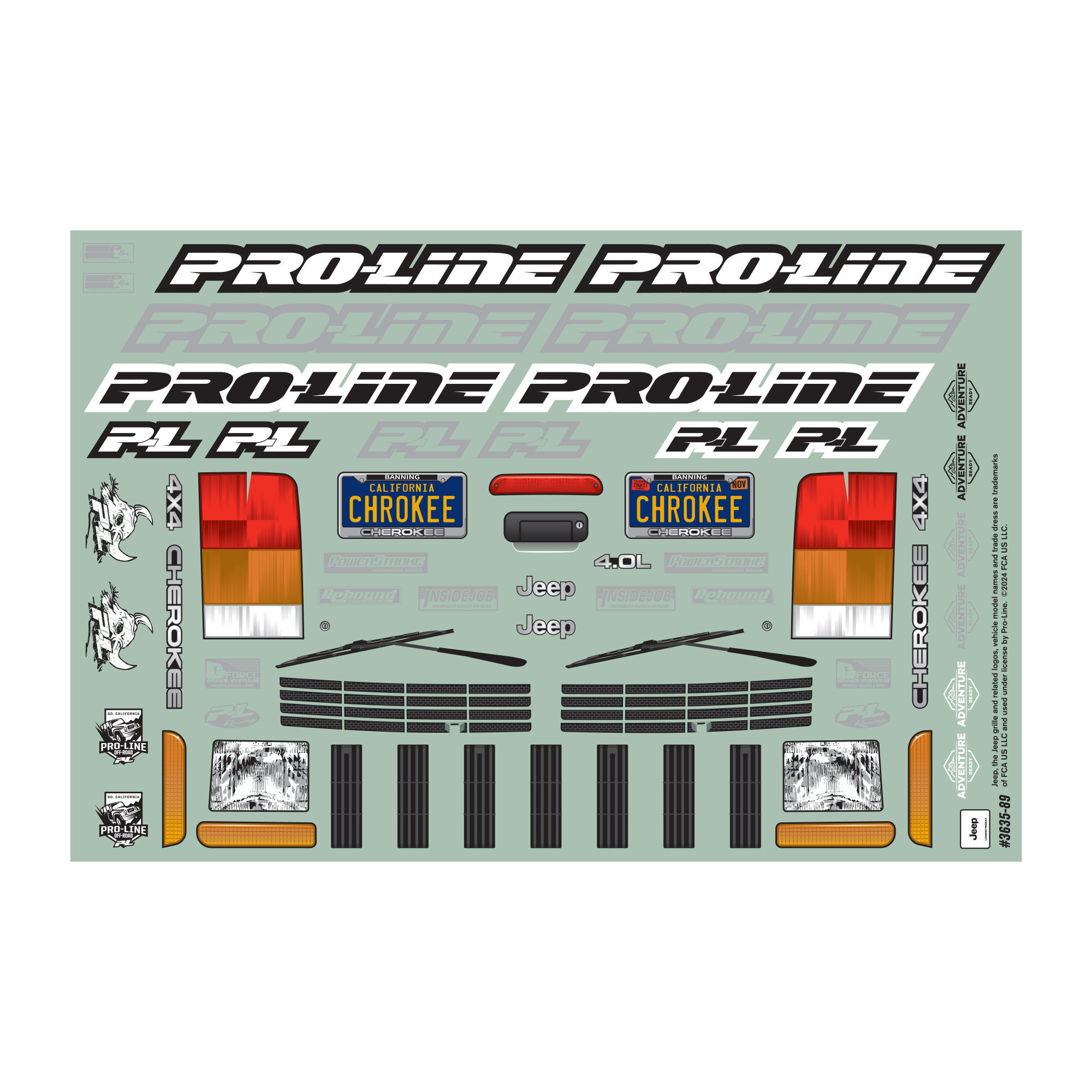 1/10 2001 Jeep Cherokee Clear Body 12.3" (313mm) Wheelbase C-6