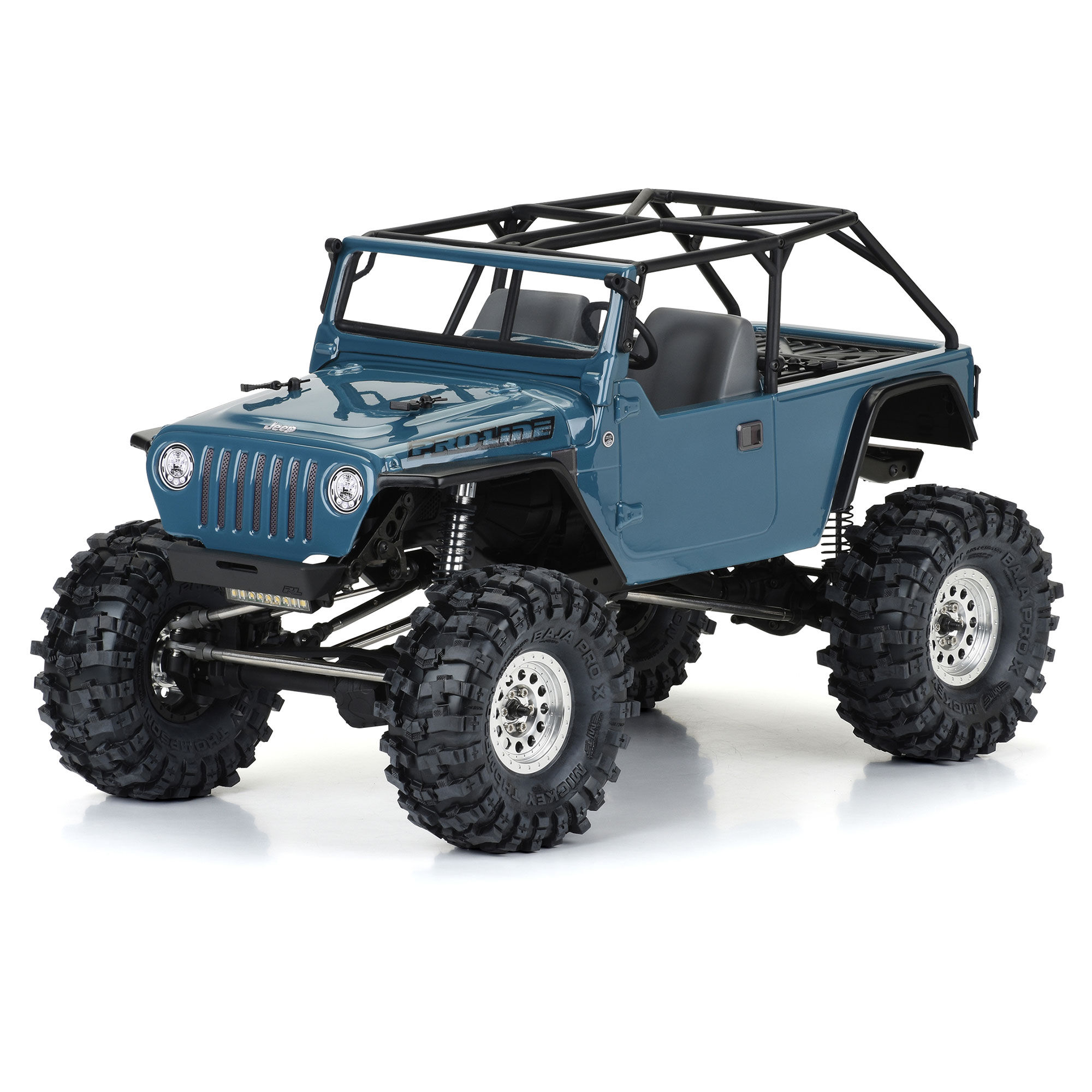 1/10 2004 Jeep LJ Clear Body/Trail Cage 12.3" Wheelbase Craw-3
