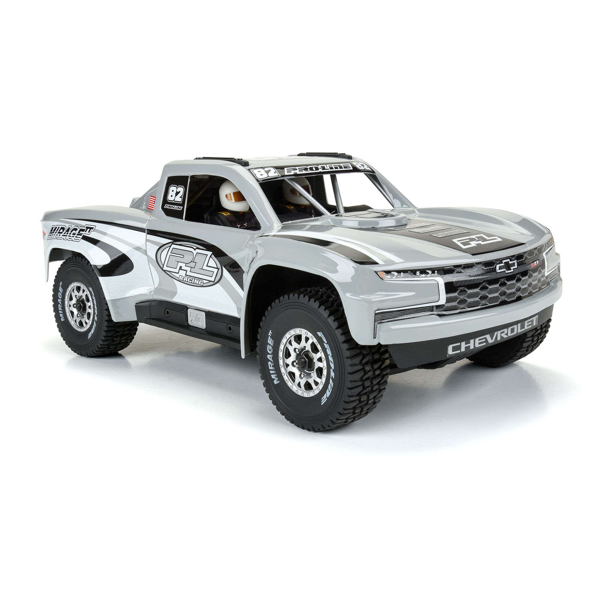 1/16 Pre-Cut 2019 Chevy Trophy Truck Tough-Color Gray Body:-6