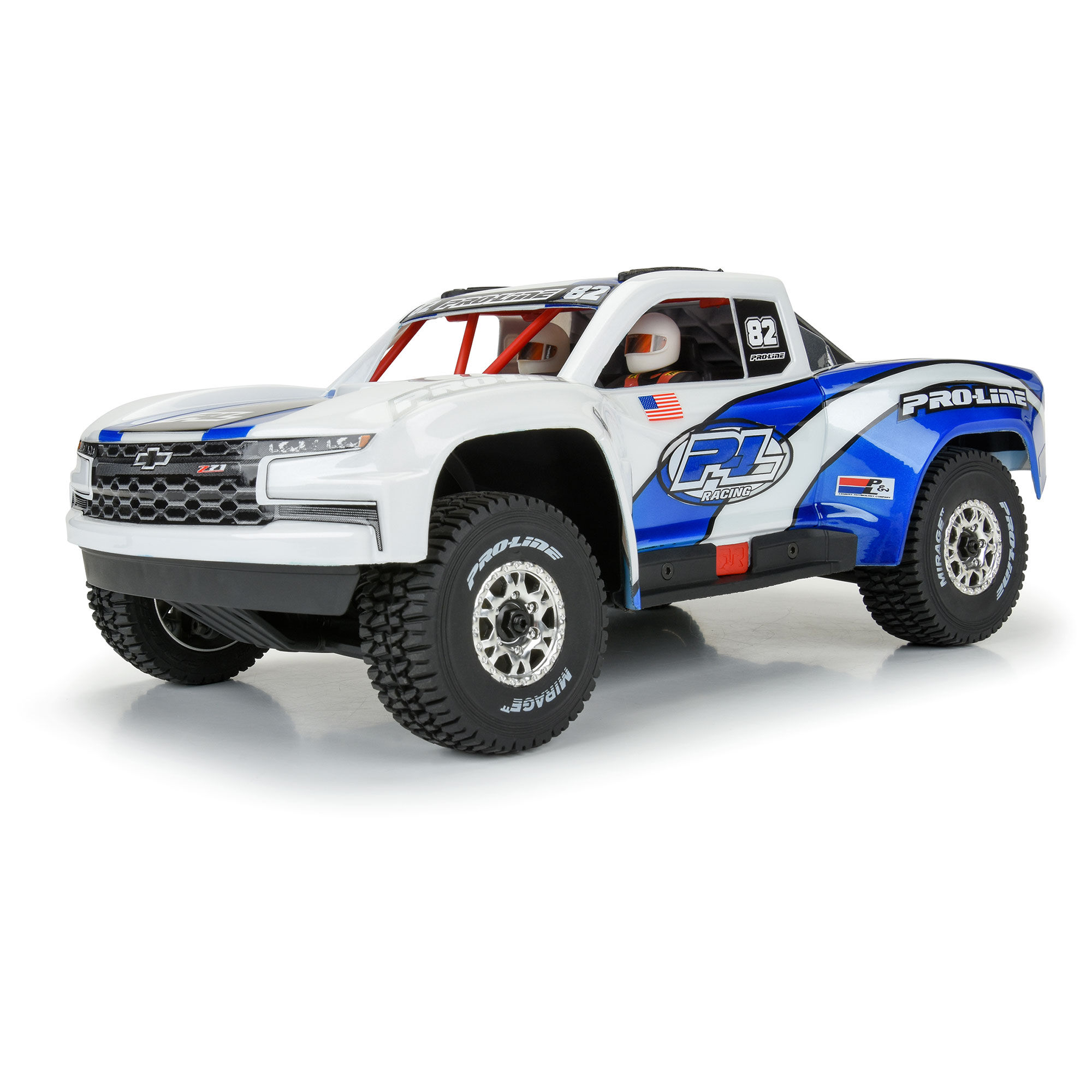 1/16 Pre-Cut 2019 Chevy Silverado Trophy Truck Clear Body: G-6