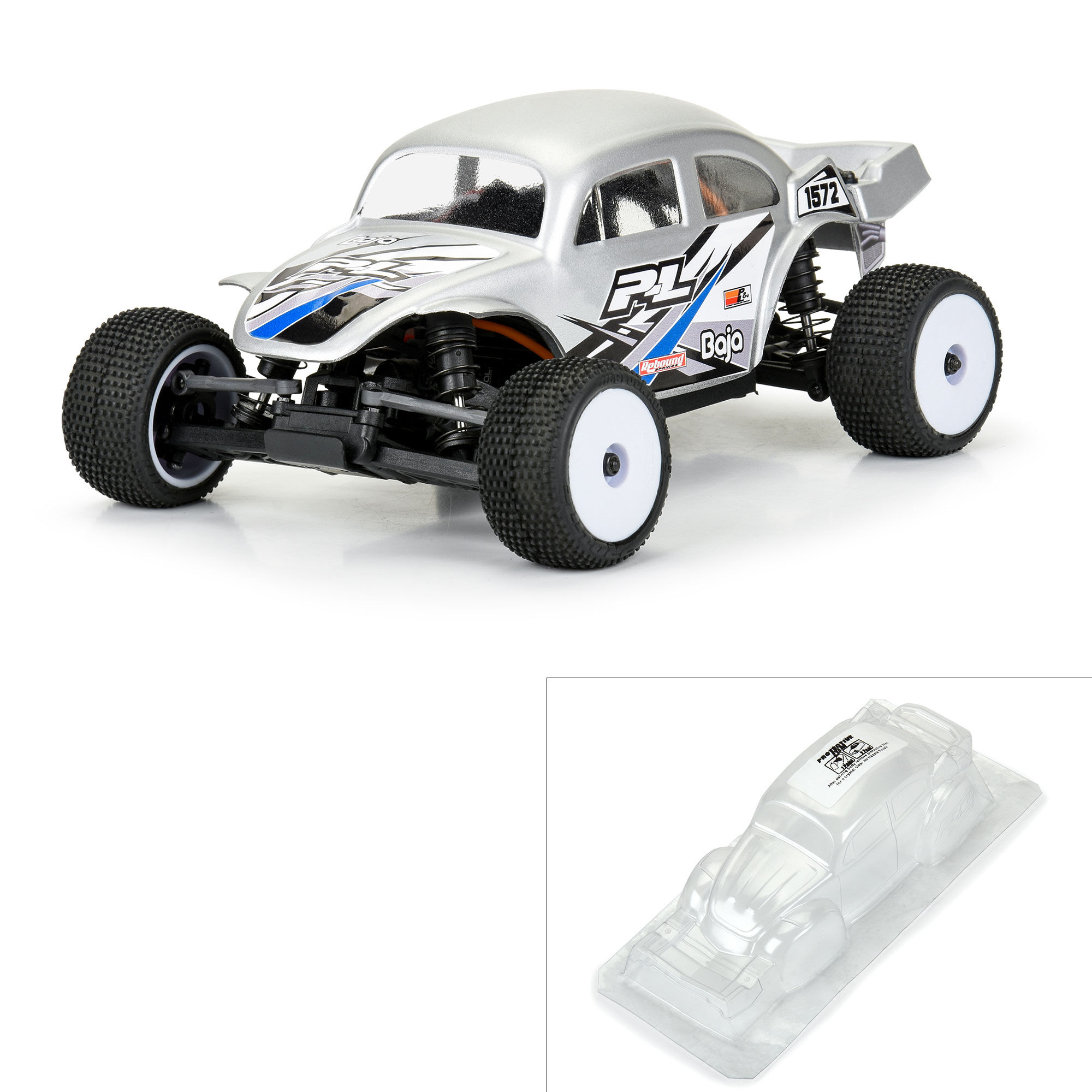1/28 VW Baja Bug Clear Body: Micro-T