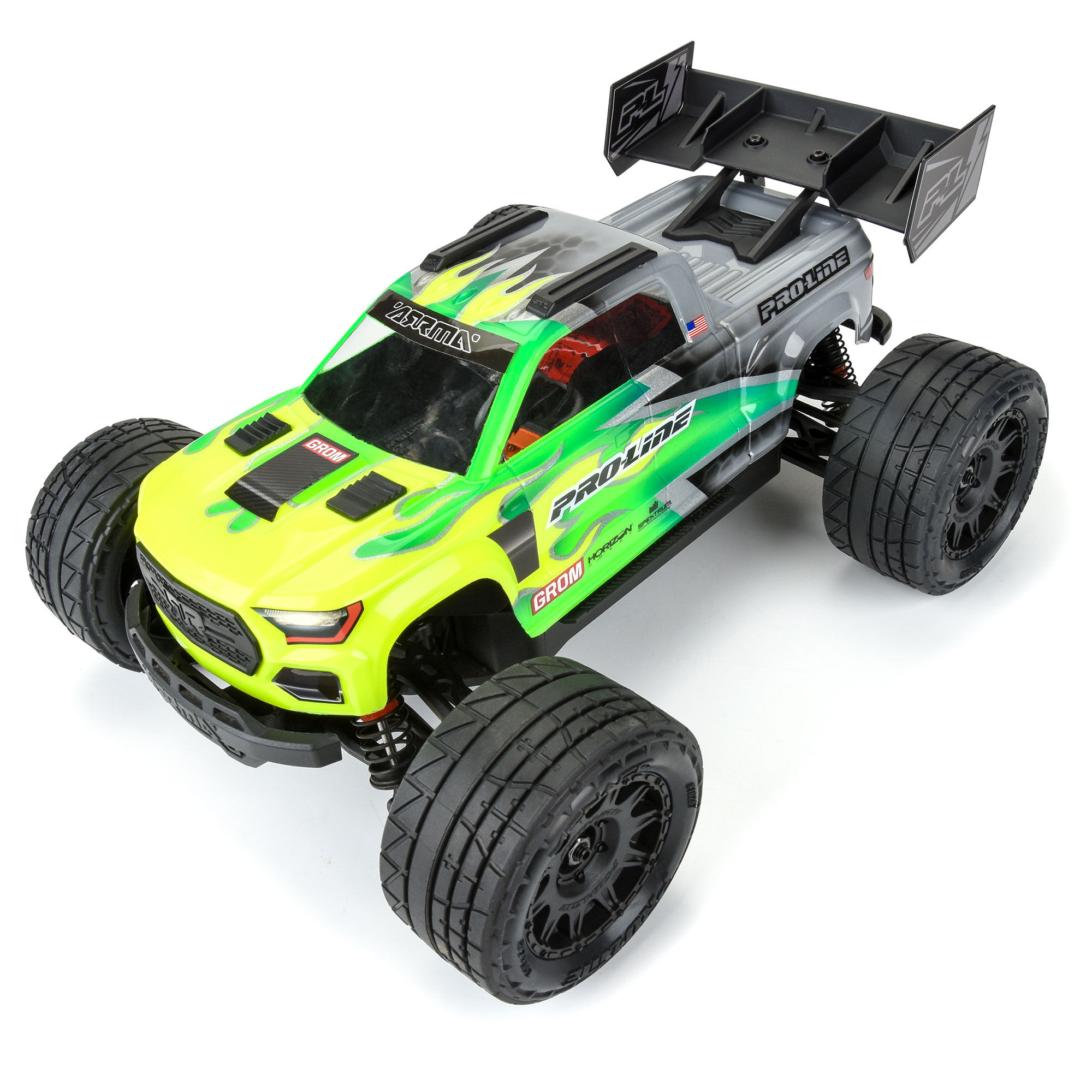 1/18 Sector Wing Set and Roof Skids Black: Granite GROM-5