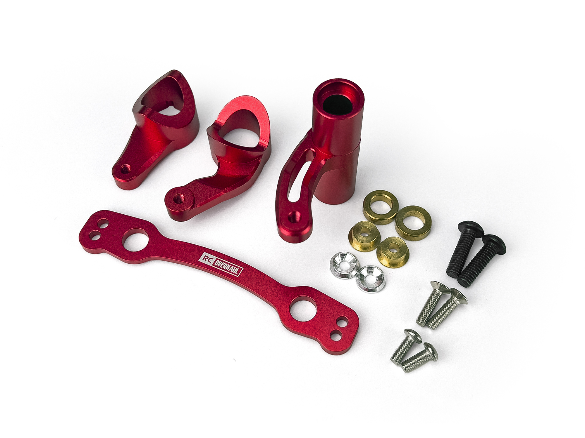 Steering Crank Set Red Alum 6S-2