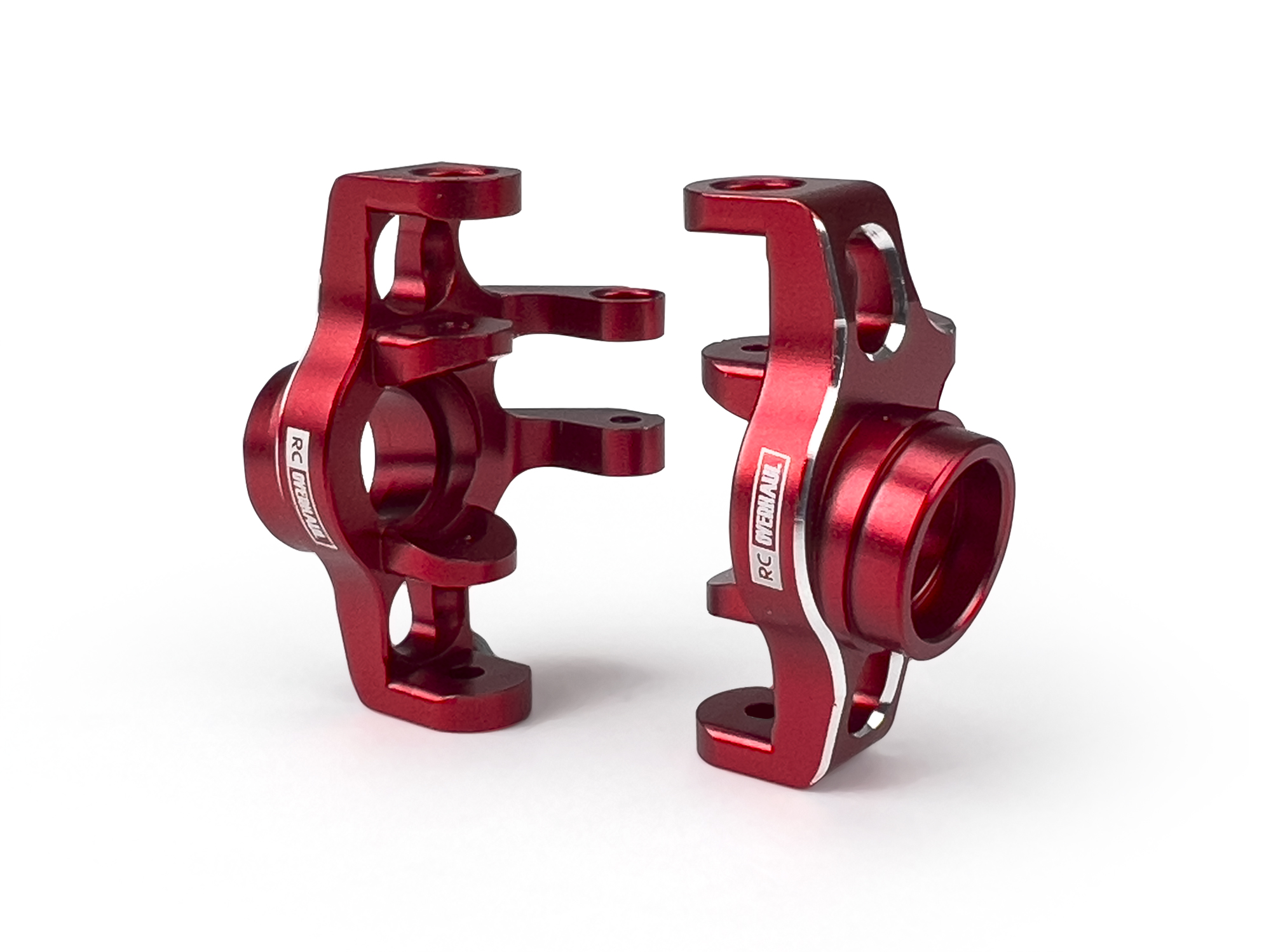 Front Hubs, Red Aluminum, 1/18 Typhon/Granite Grom