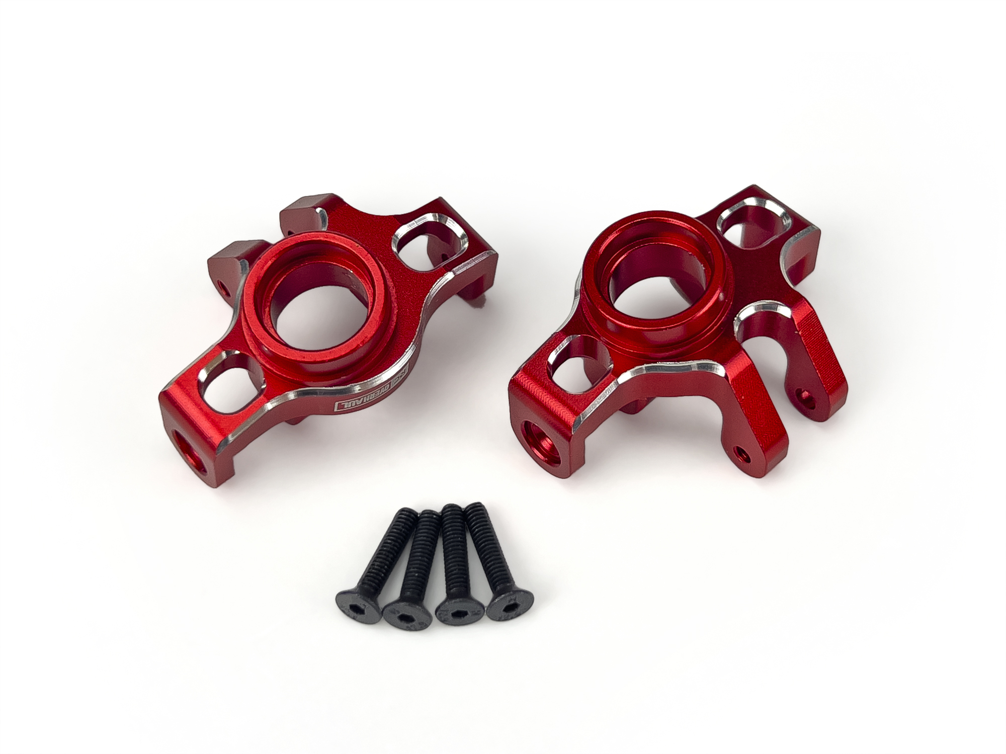 Front Hubs, Red Aluminum, 1/18 Typhon/Granite Grom-4