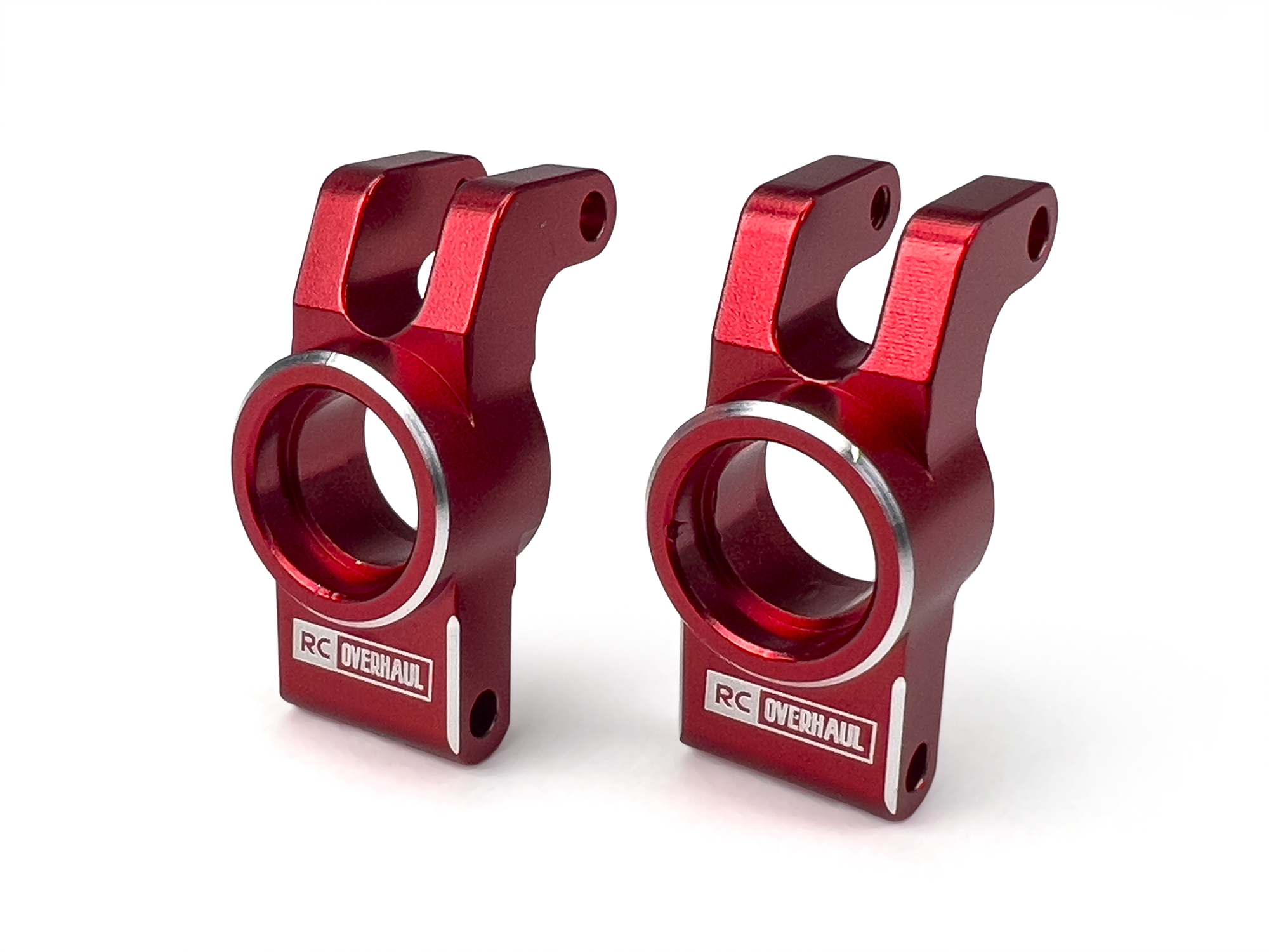 Rear Hubs, Red Aluminum, 1/18 Grom
